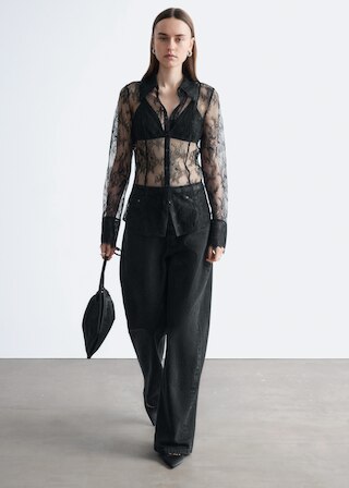 & Other Stories TAPERED LACE SHIRT
