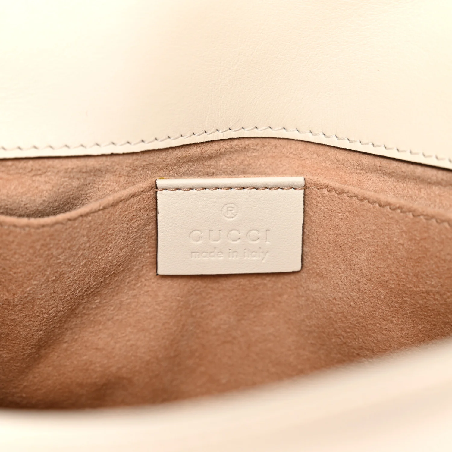 Calfskin Matelasse Mini GG Marmont Shoulder Bag White - Top Club