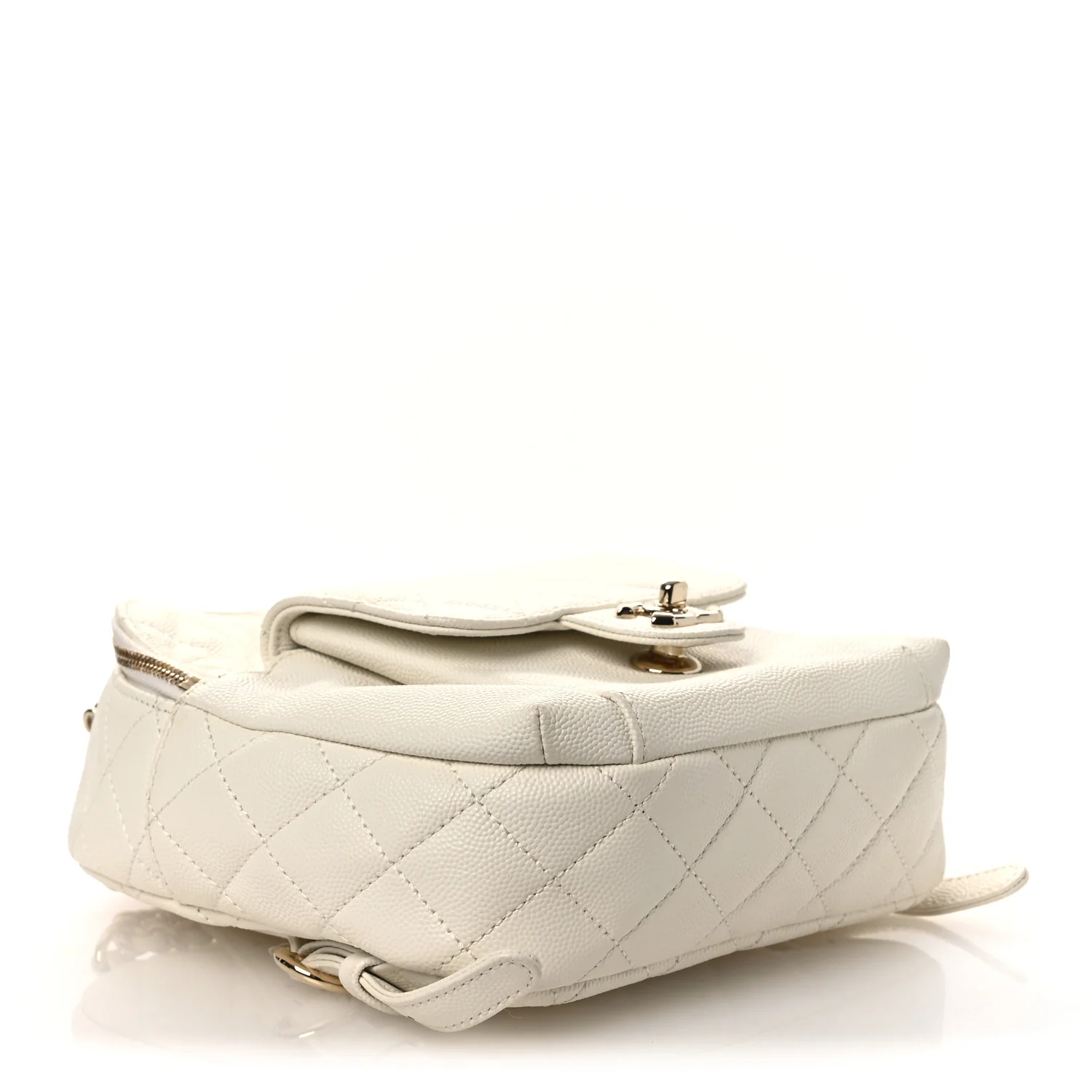 Caviar Quilted Small CC Day Backpack White - Top Club