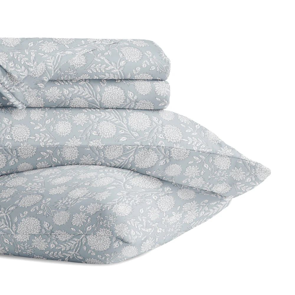 Bohemian Garden 4-Piece Long Staple Cotton Sheet Set