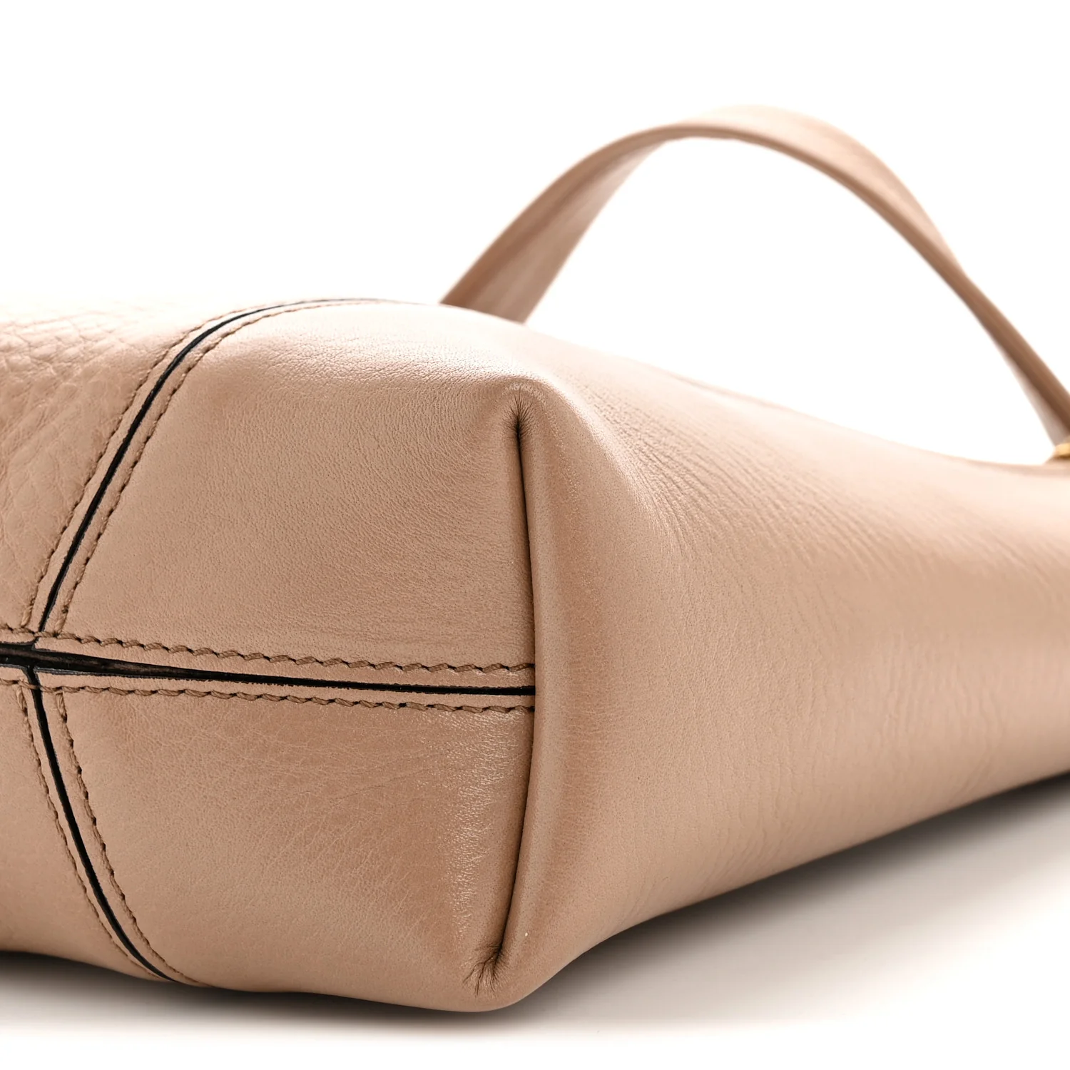 Grained Calfskin Small Spin Tote Woodrose - Top Club