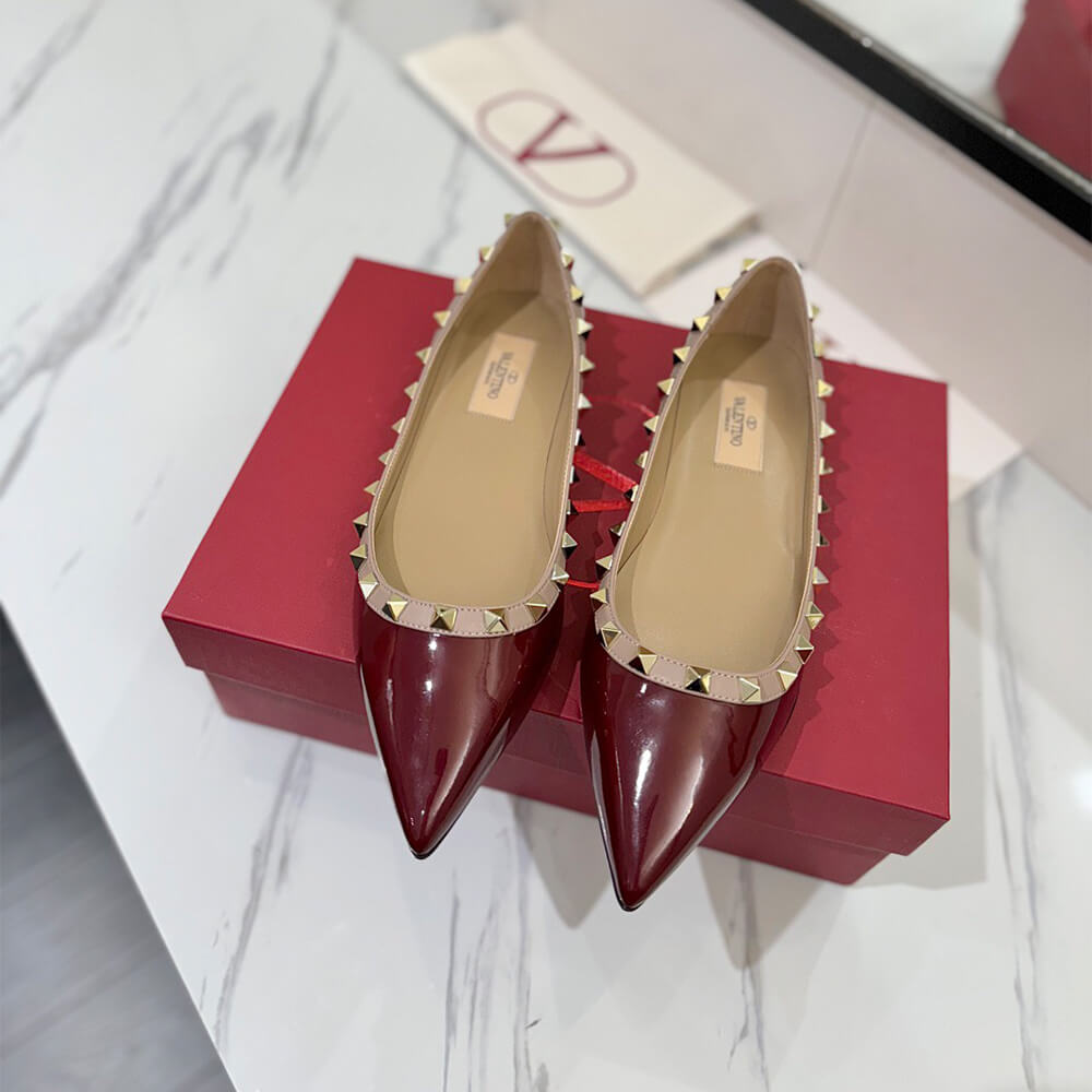VALENTINO ROCKSTUD BALLET FLAT - Top Club
