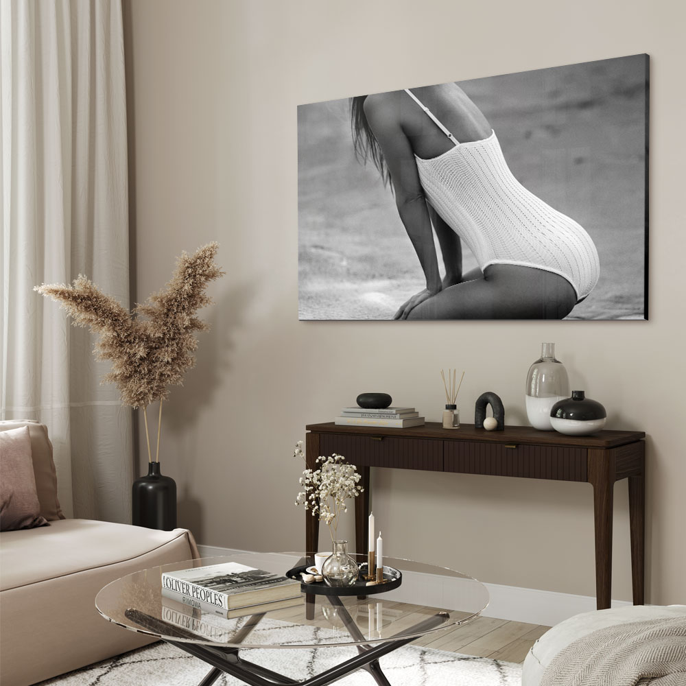 Walljar acrylglas schilderij - Beach Woman Acrylglas schilderij - 150 x 225 cm