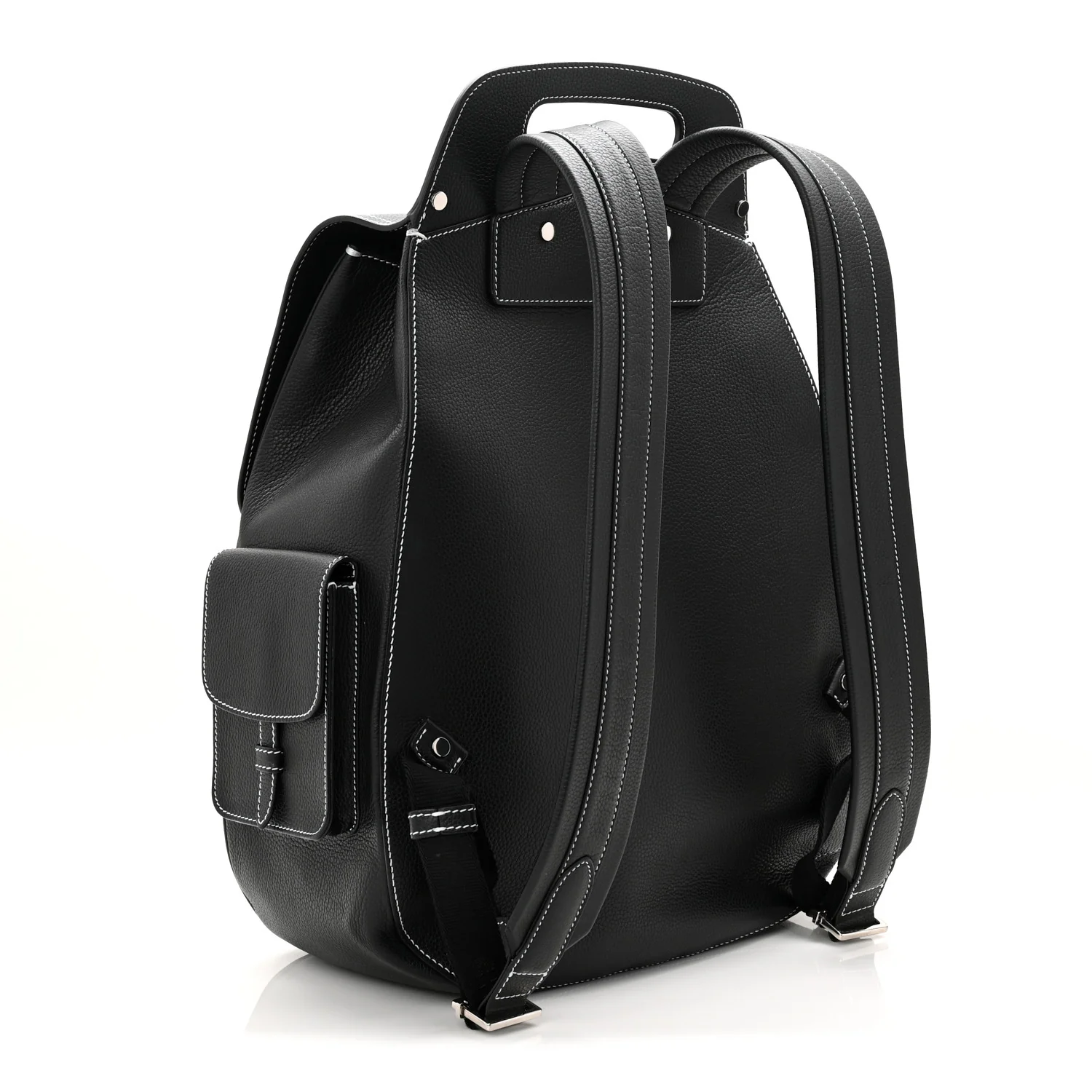 Grained Calfskin Maxi Gallop Backpack Black - Top Club