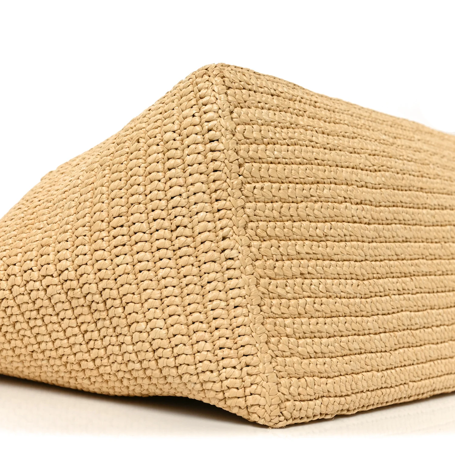 Raffia Logo Tote Naturel - Top Club