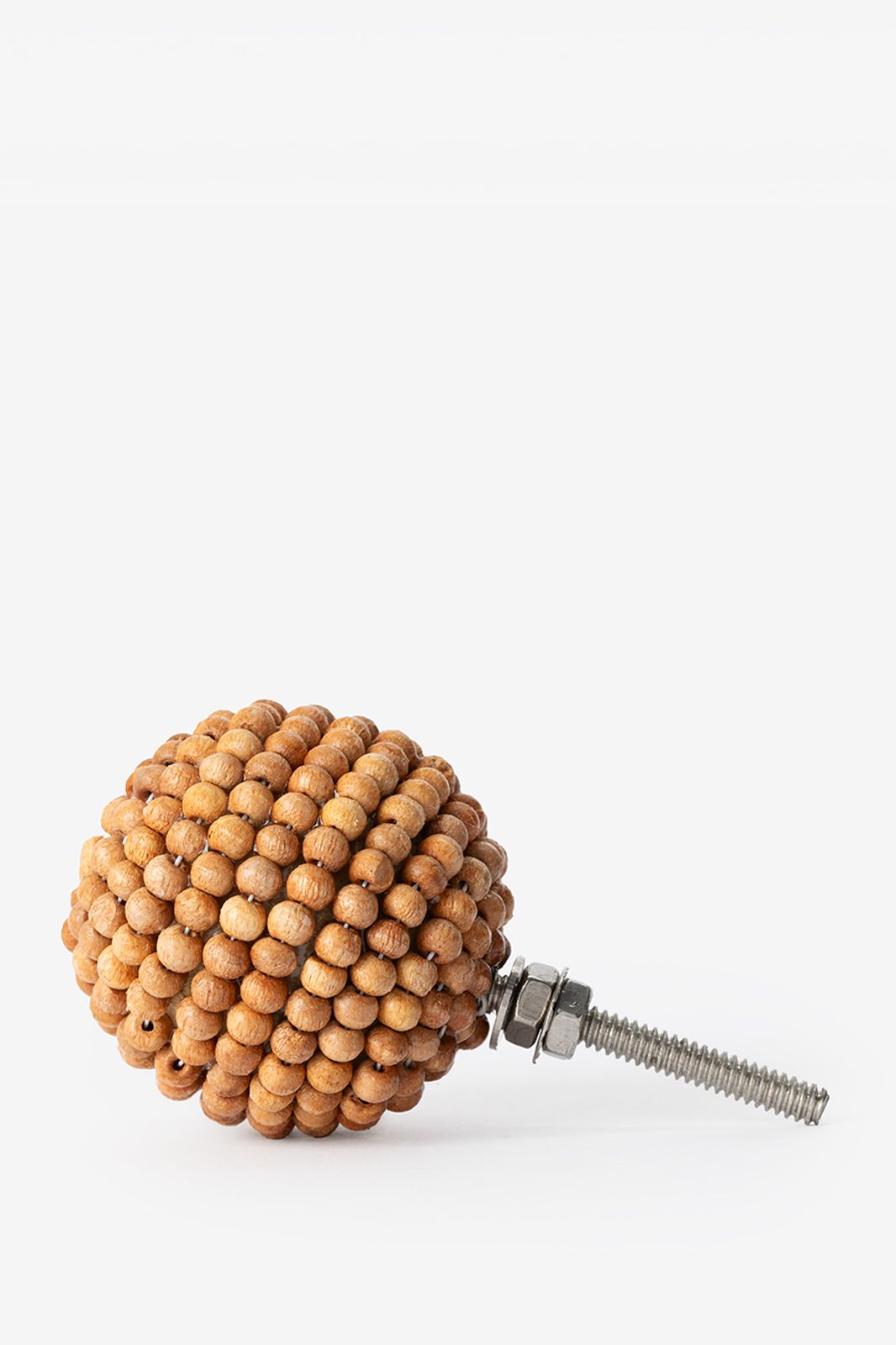 Deurknop met houten kraaltjes