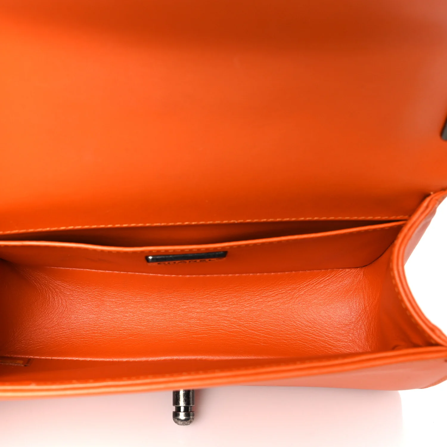 Snakeskin Small Boy Flap Orange - Top Club