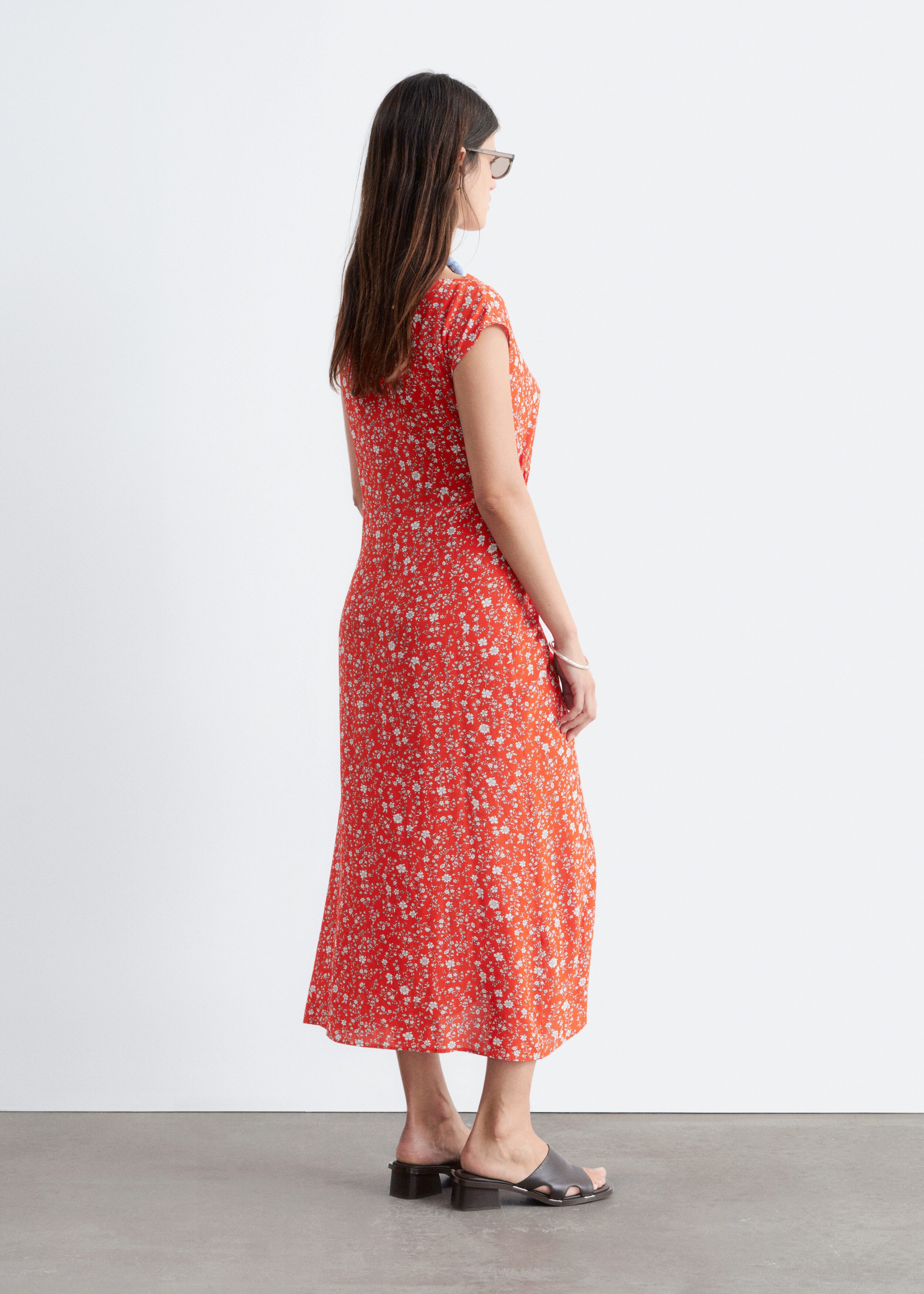 & Other Stories BOAT-NECK MIDI DRESS