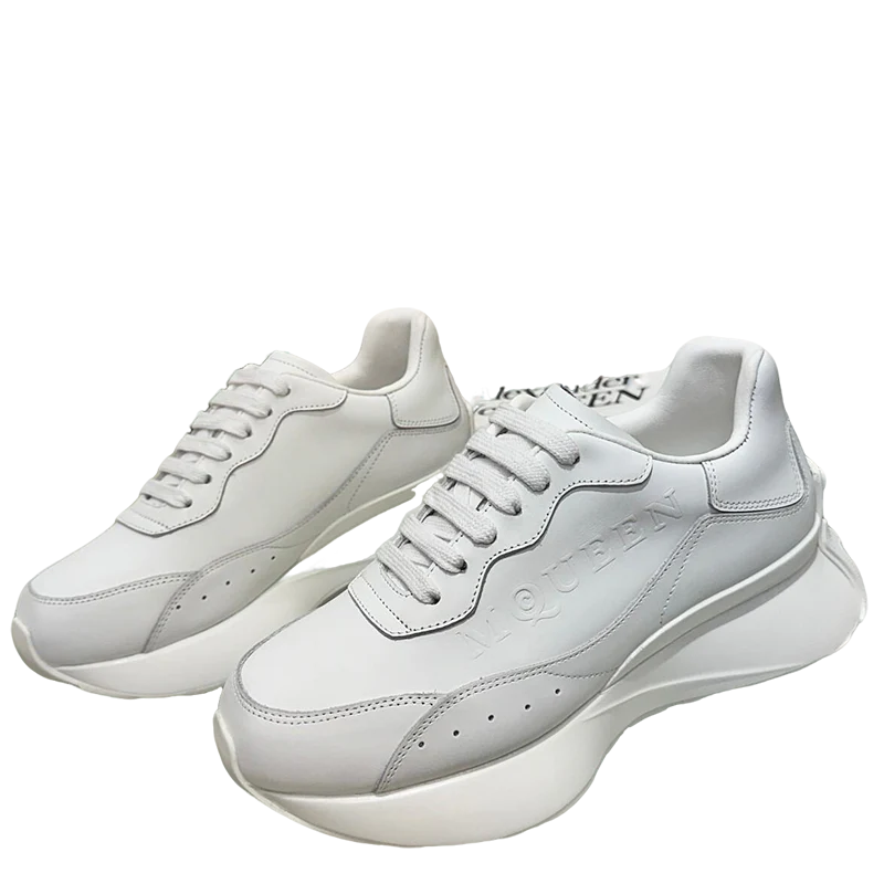 Alexander McQueen Unisex Oversized Sneakers With Metallic Heel Accents - Sneaker Replica Workshop