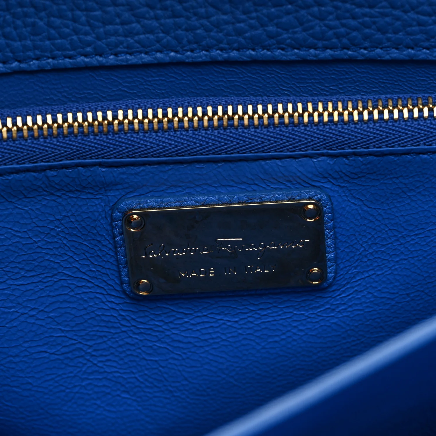 Calfskin Lotty Satchel Bleu Indien - Top Club