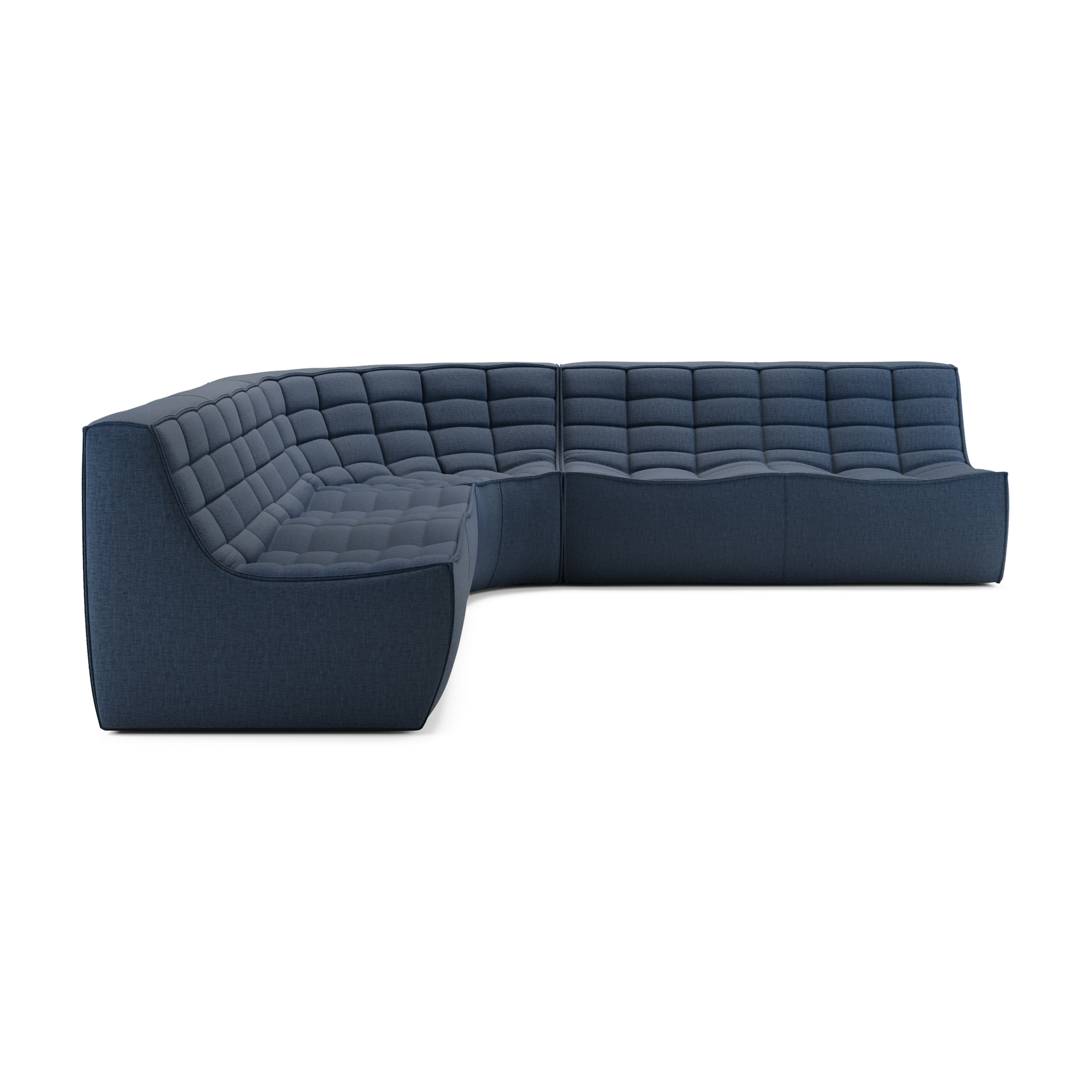 Modulaire bank N701 graphite set 2x2 seat 90° ronde hoek