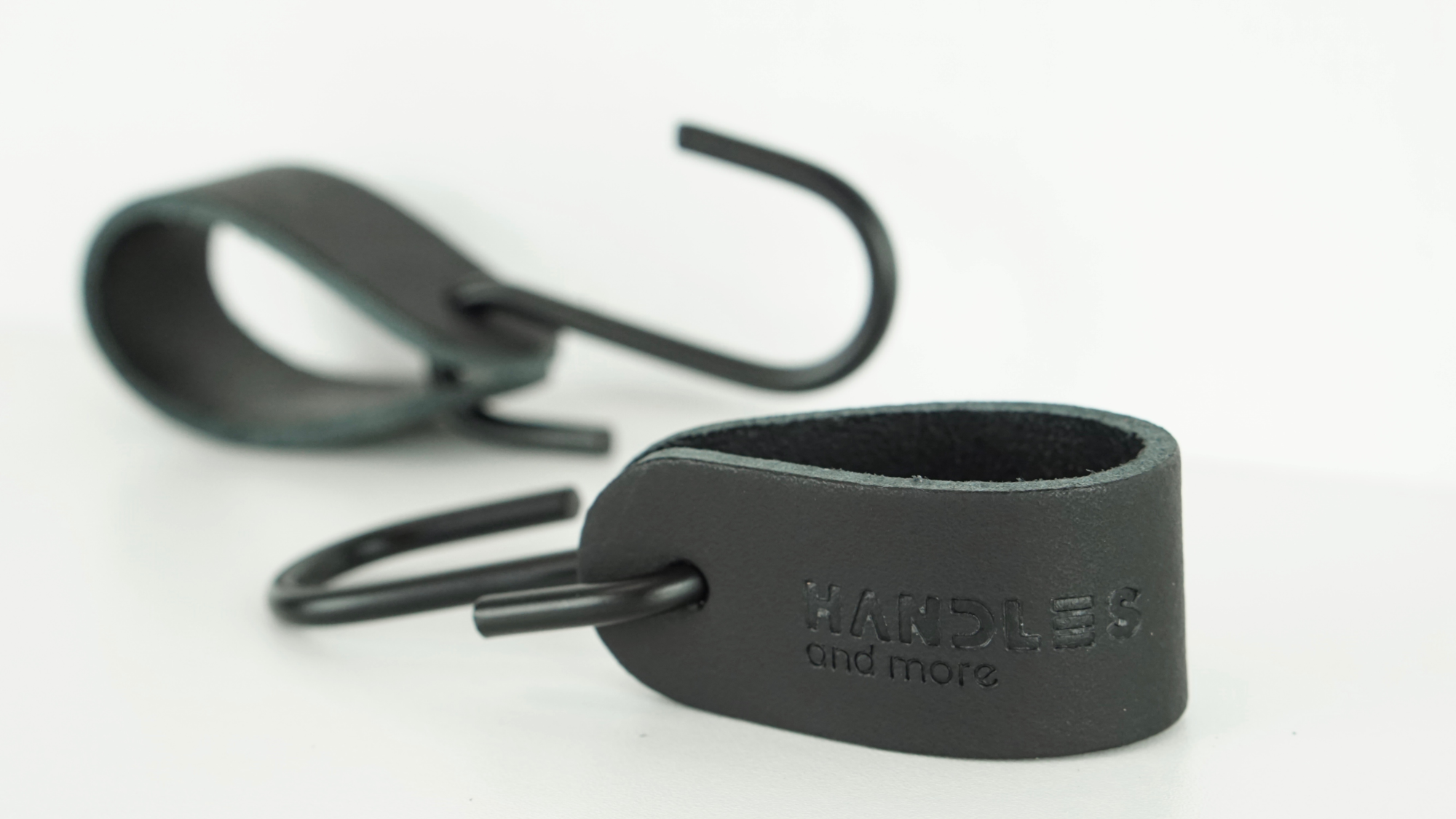 Leren S-haak hangers (set van 4) Bordo