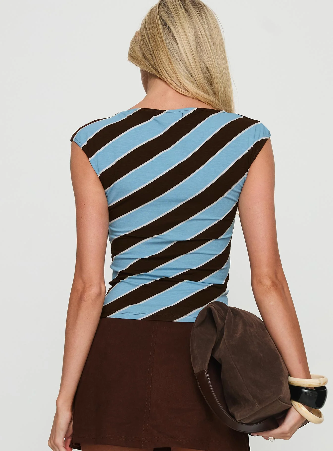 Nova Top Retro Stripe Blue