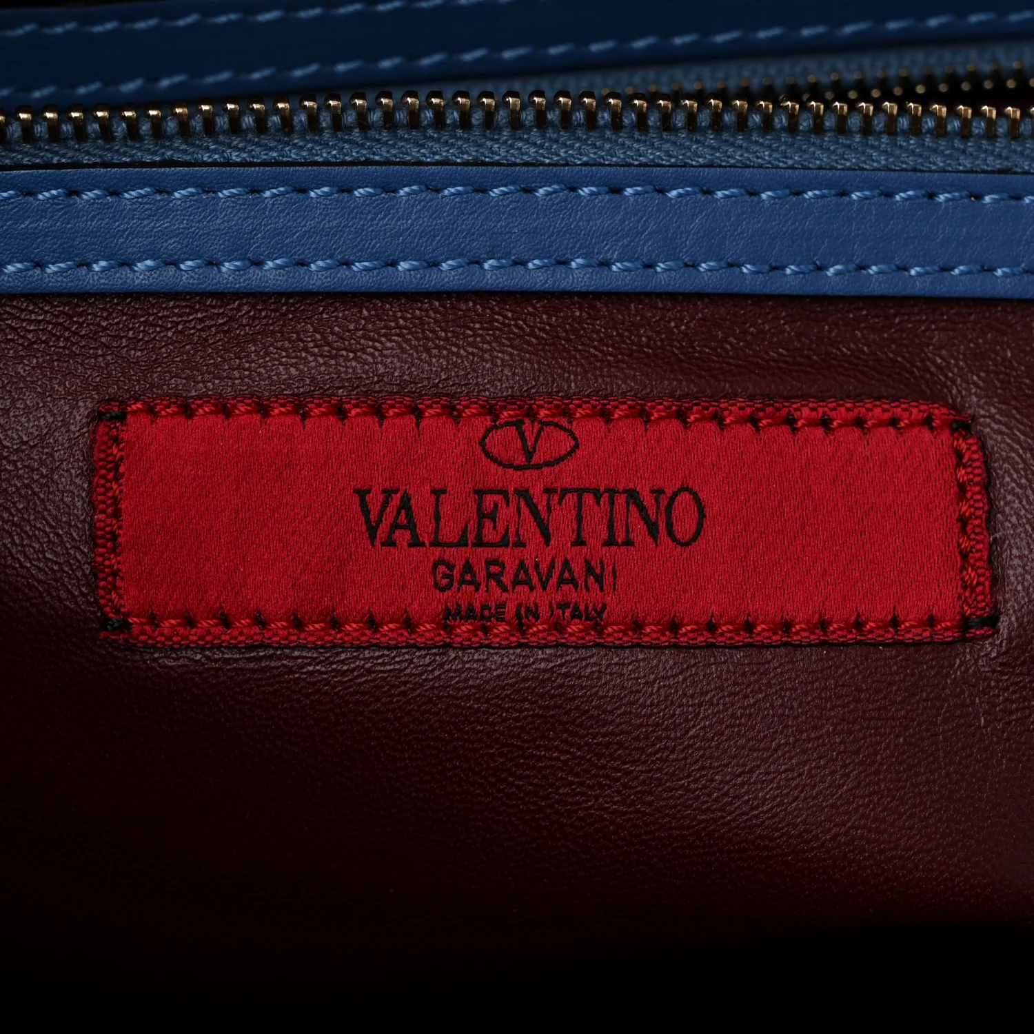 Calfskin Colorblock Mime Single Handle Bag Ruby Marine - Top Club