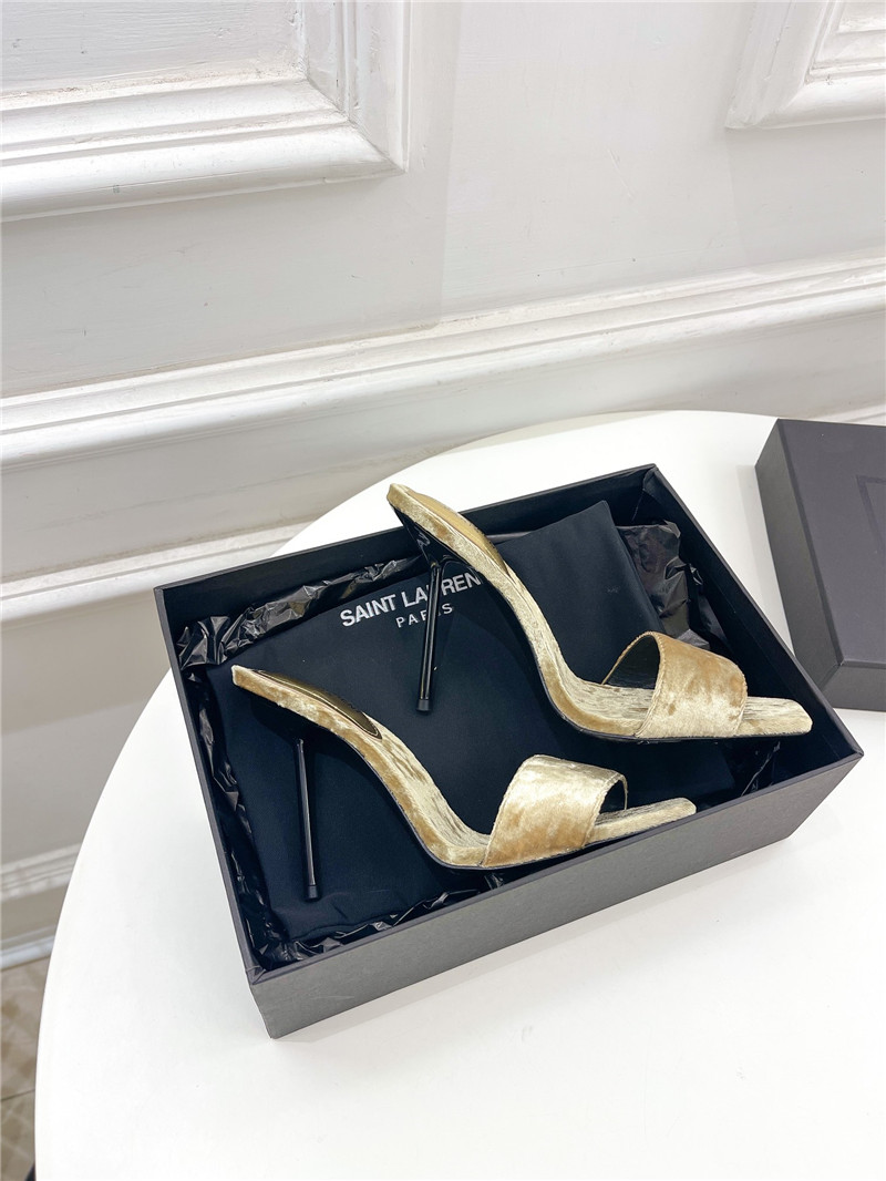 YSL spring and summer new high-heeled slippers - Sneaker Replica Workshop