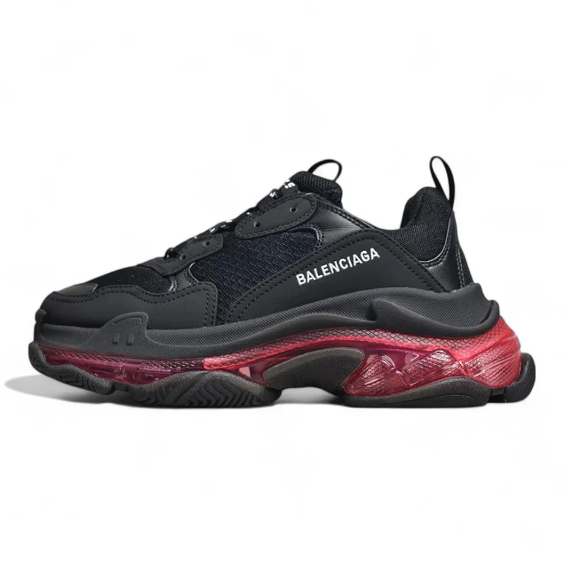 Balenciaga Triple S Clear Sole Black Red - Sneaker Replica Workshop