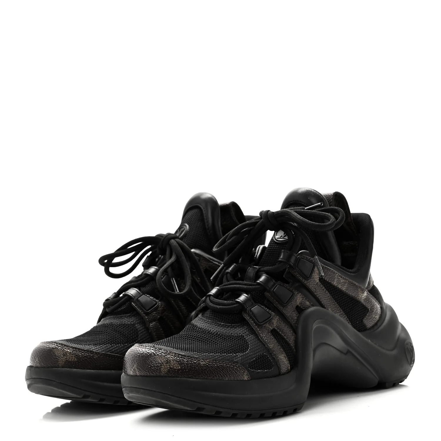 Calfskin Patent Monogram LV Archlight Sneakers 38 Black - Top Club