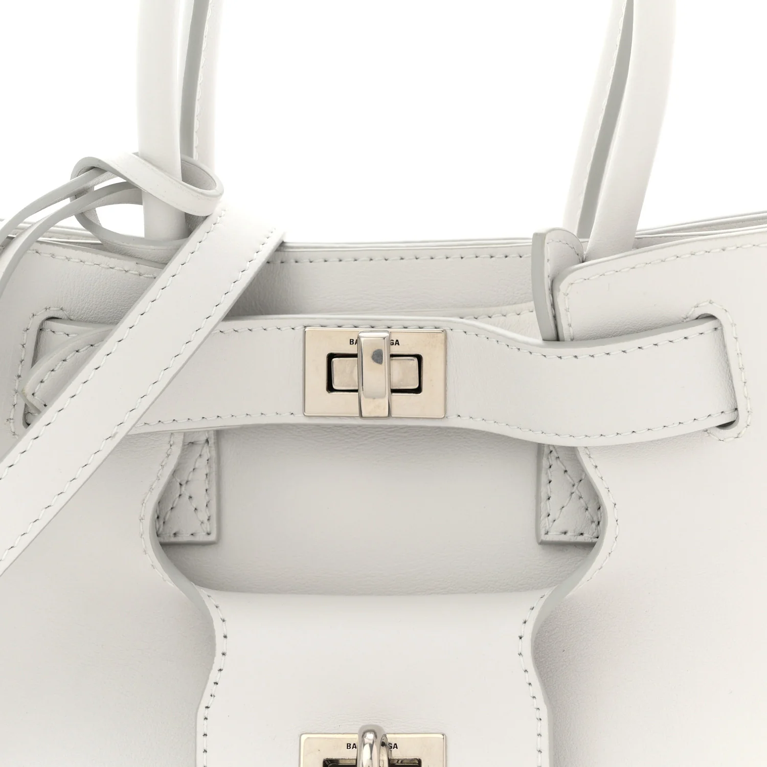 Smooth Calfskin Mini Bel Air Carry All Bag White - Top Club