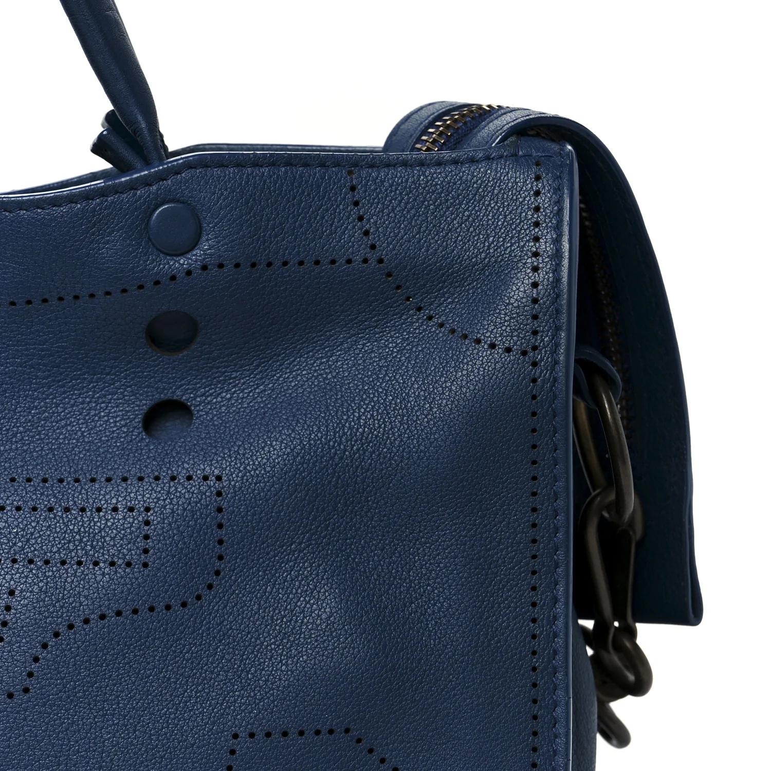 Veau Soyeux Perforated Blackout Hardware S City Bleu Marine - Top Club