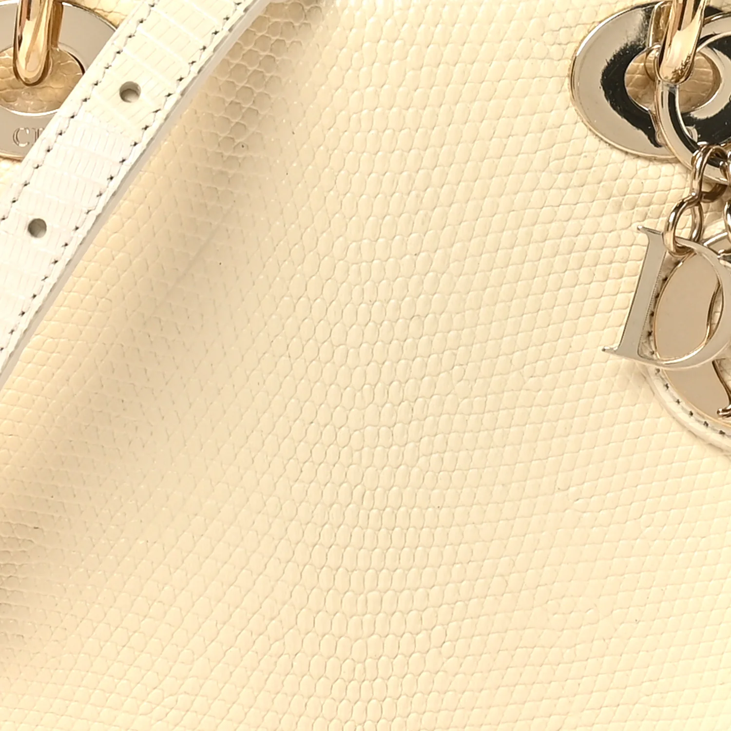 Lizard Mini Lady Dior White - Top Club