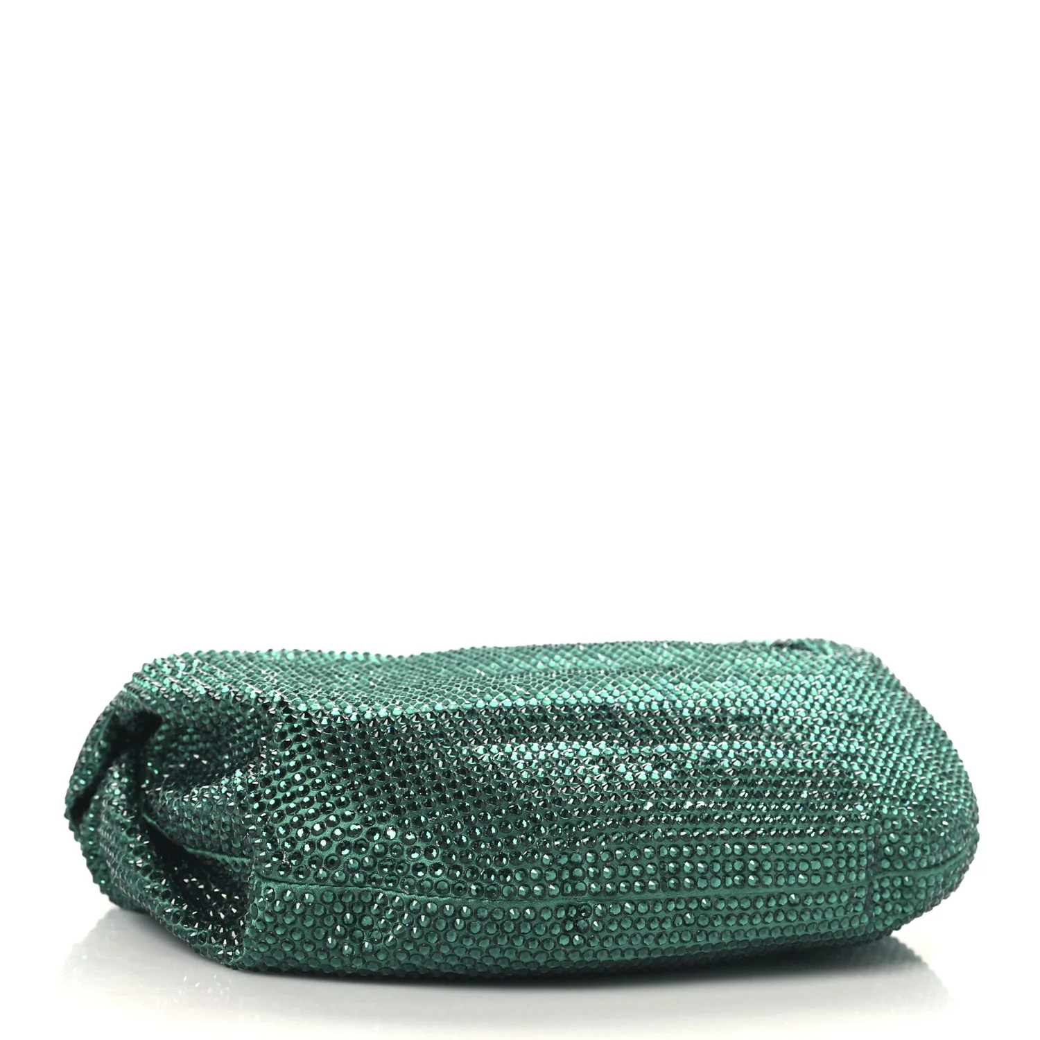 Crystal Embellished Satin Mini Hotfix Jodie Emerald - Top Club