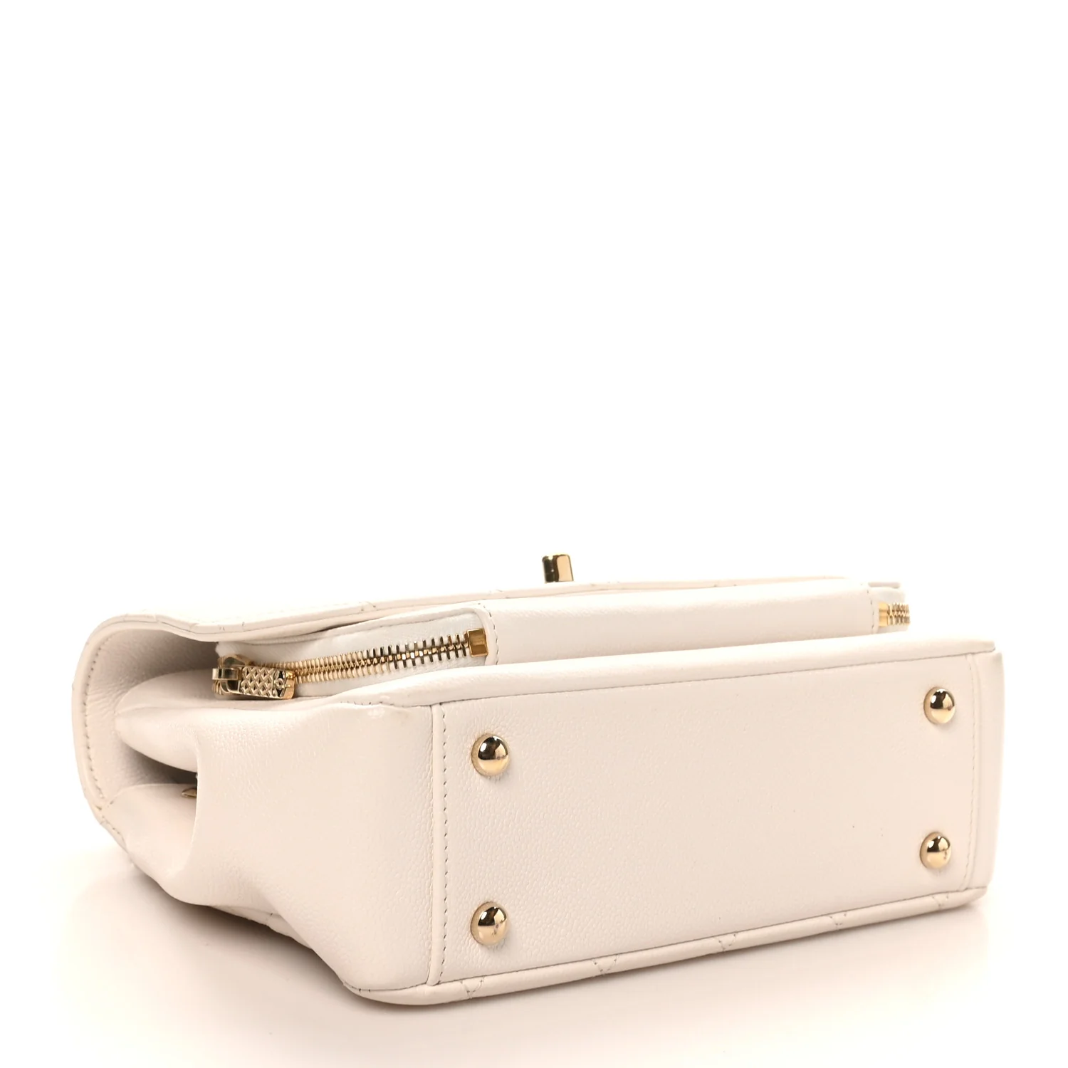 Caviar Quilted Medium Business Affinity Flap White - Top Club