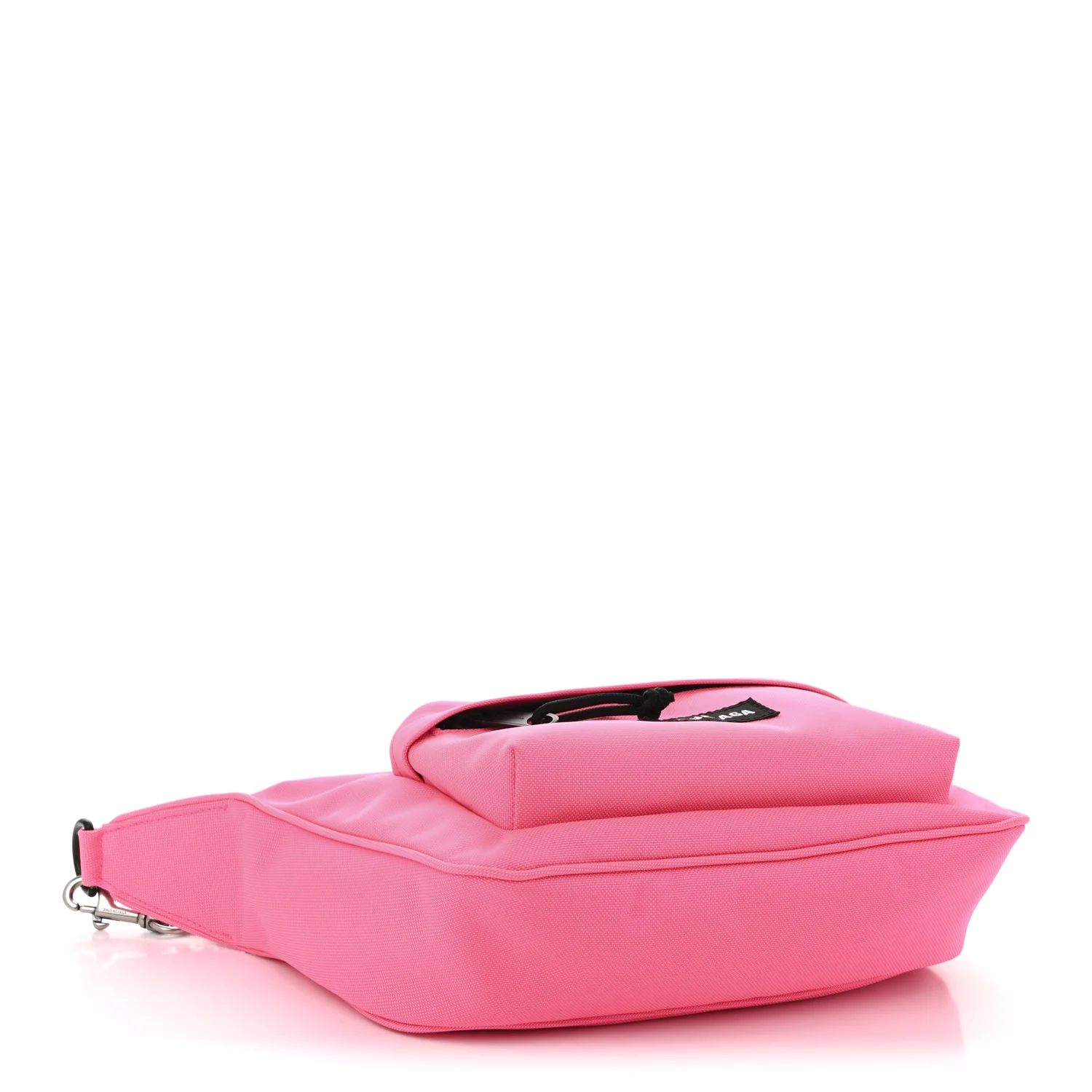 Recycled Sport Nylon Chain Logo Medium Raver Bag Fluo Pink Black - Top Club