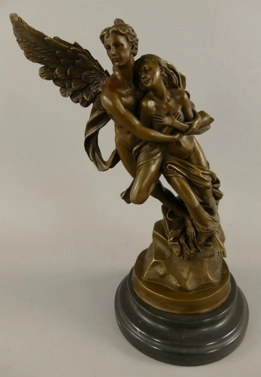 Art Nouveau bronze decorative figure Armor & Psyche bronze / black H. 31 cm
