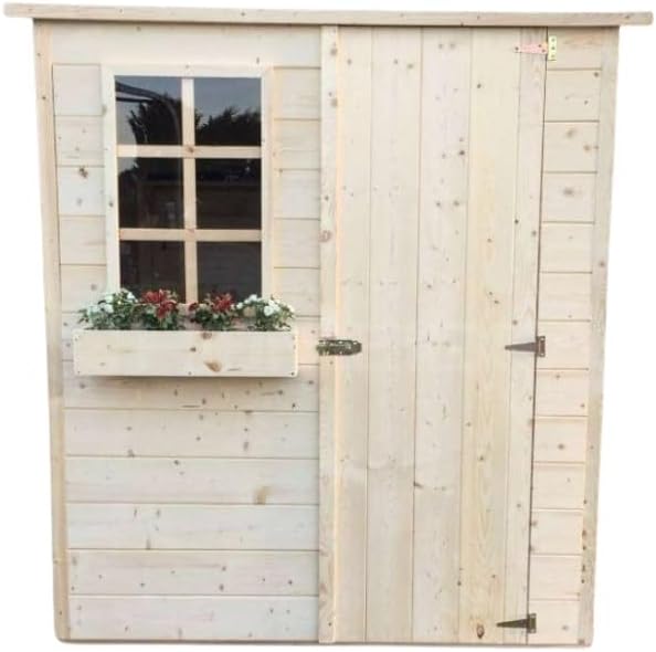 Casetta in Legno da 20 mm 173 x 160 cm con 1 Porta e 1 Finestra Fissa