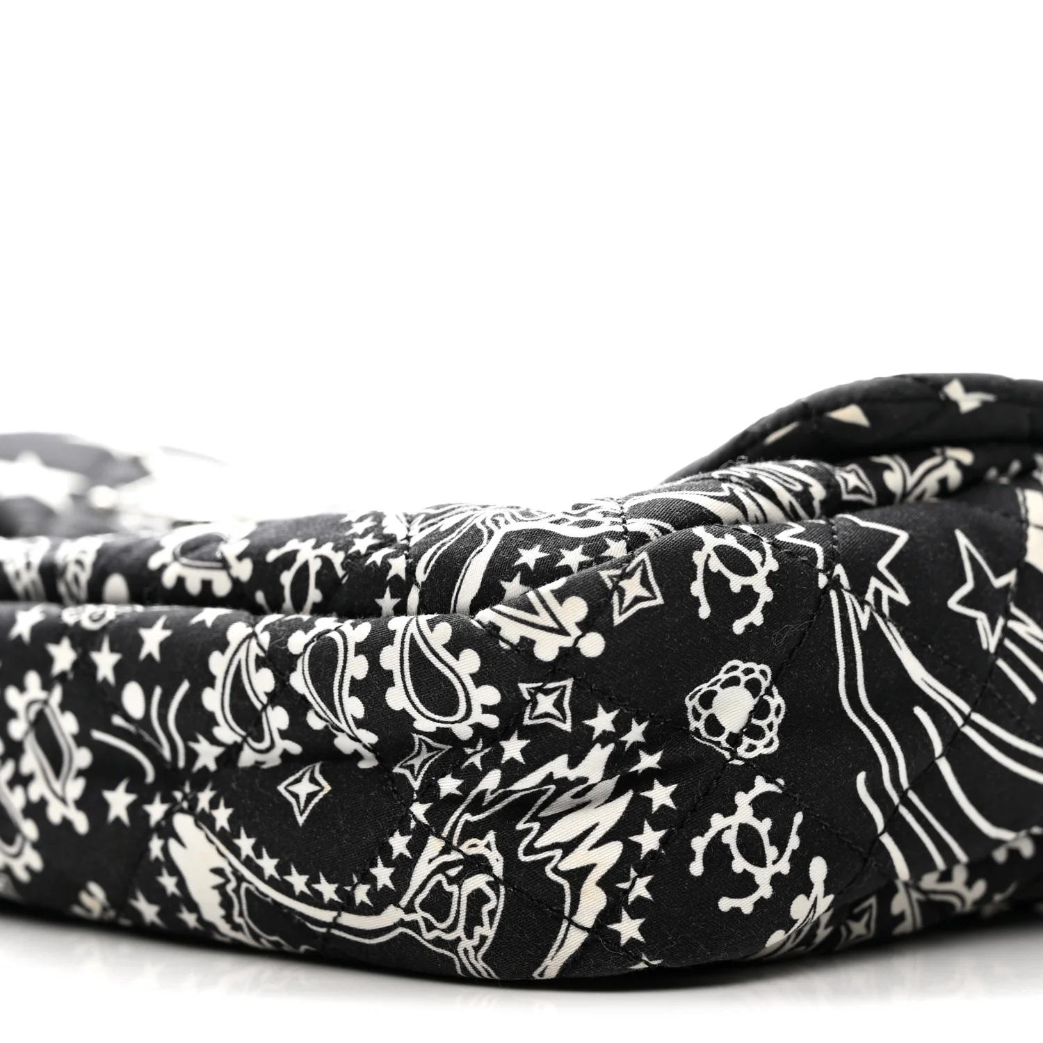Cotton Quilted Paris Dallas Medium Bandana Flap Blue - Top Club
