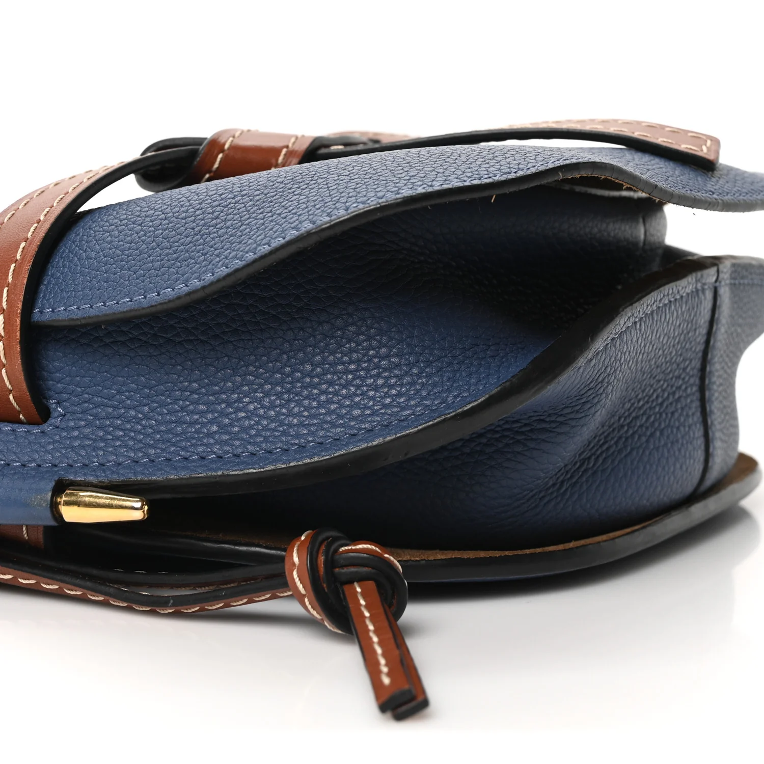 Grained Calfskin Small Gate Crossbody Bag Varsity Pecan - Top Club