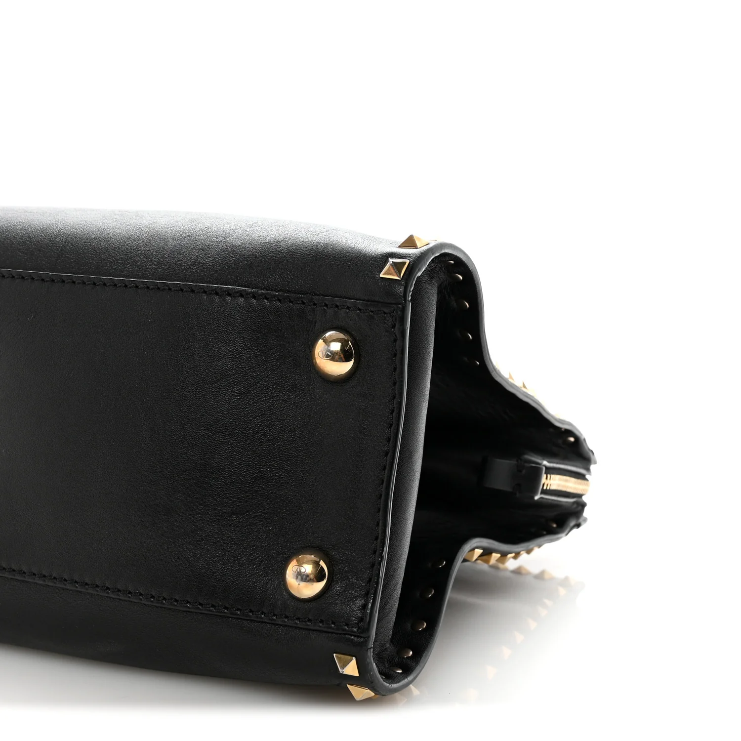 Vitello Rockstud Dome Shopper Black - Top Club