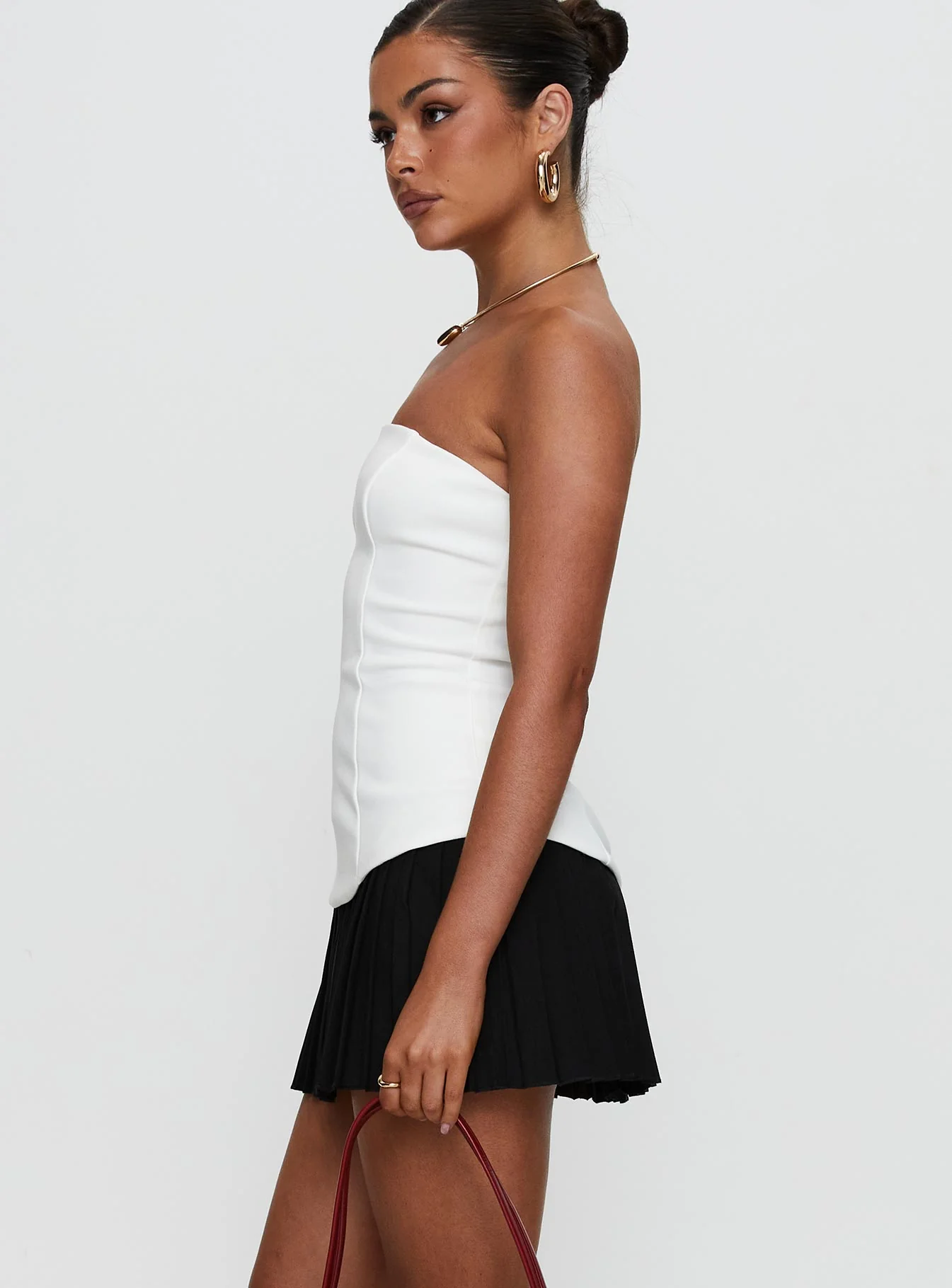 Obsessed Strapless Mini Dress White