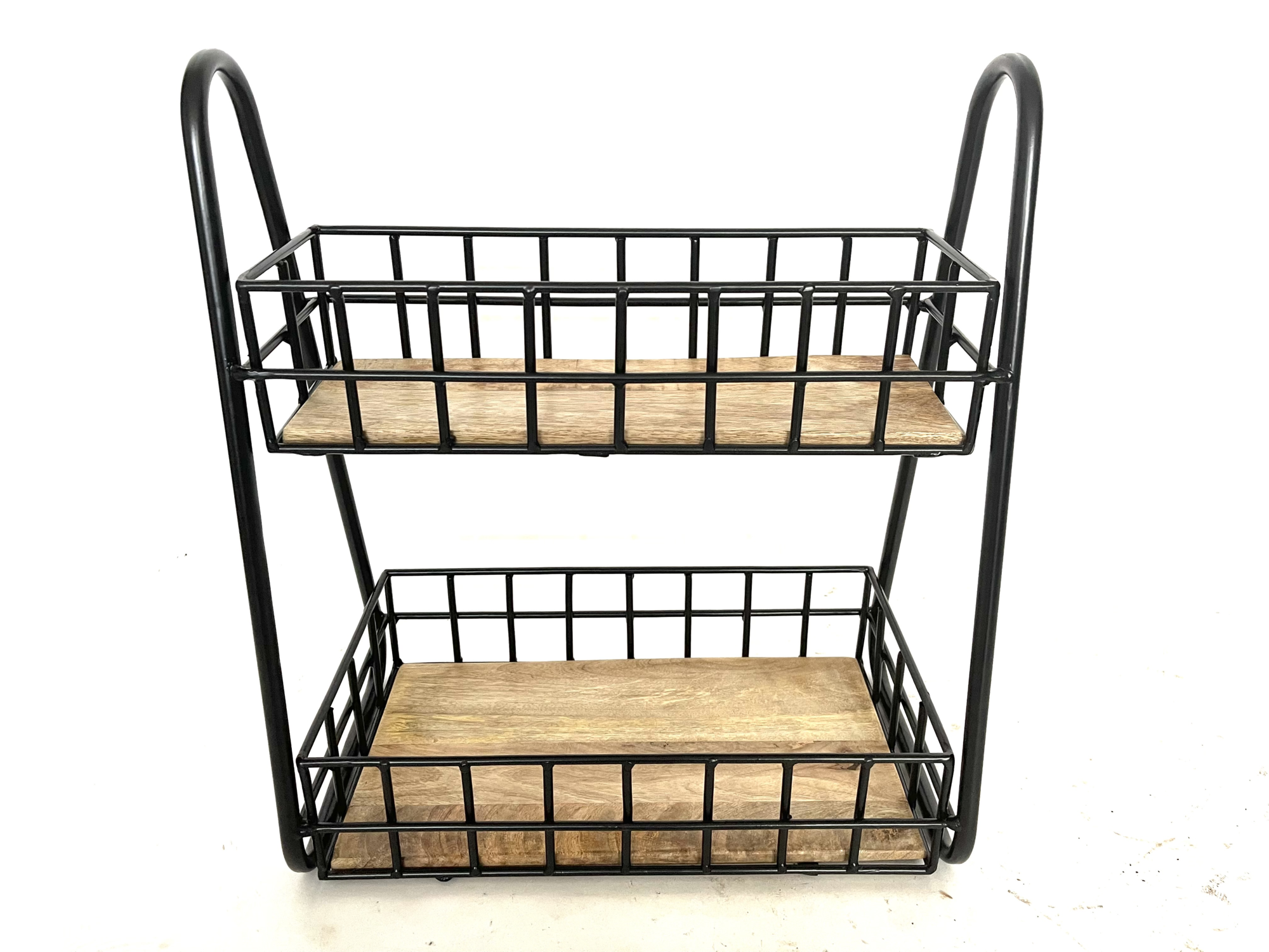 Rack iron /wood 44x25H50cm