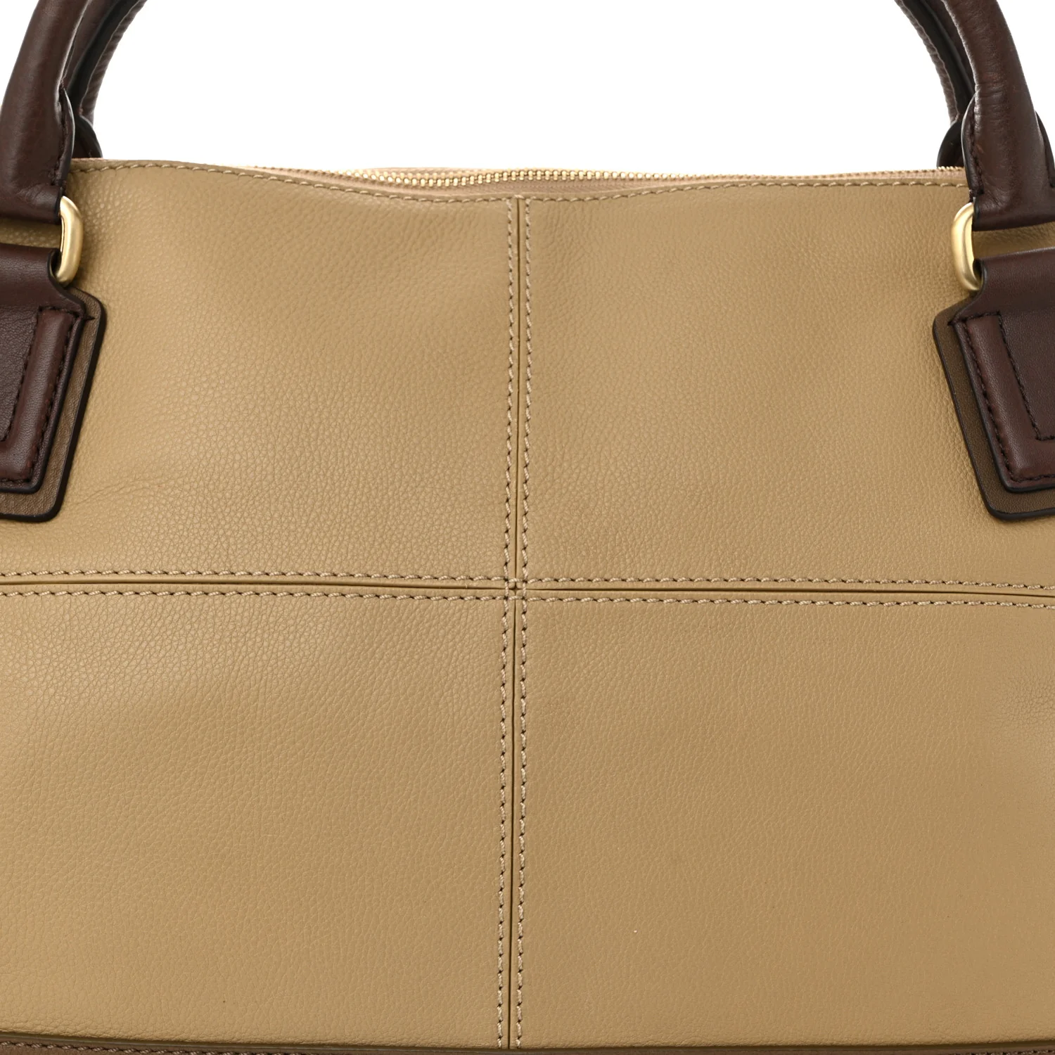 Calfskin Double Handles Hobo Brown - Top Club