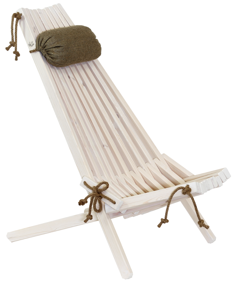 Ecochair Pine white incl. hoofdkussen