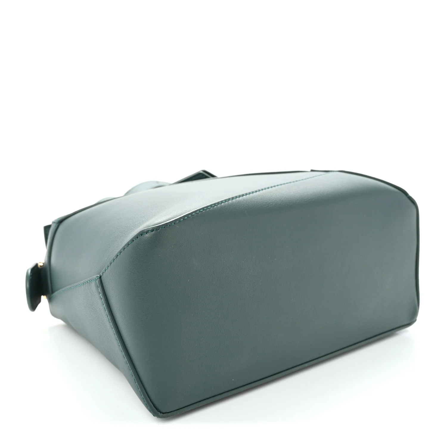 Calfskin Small Puzzle Edge Bag Bottle Green - Top Club