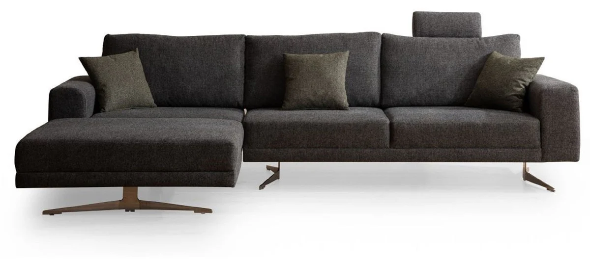 Luxury corner sofa gray / silver 310 x 180 x H. 70 cm - Living room sofa - Living room furniture - Luxury furniture - Luxury furnishings