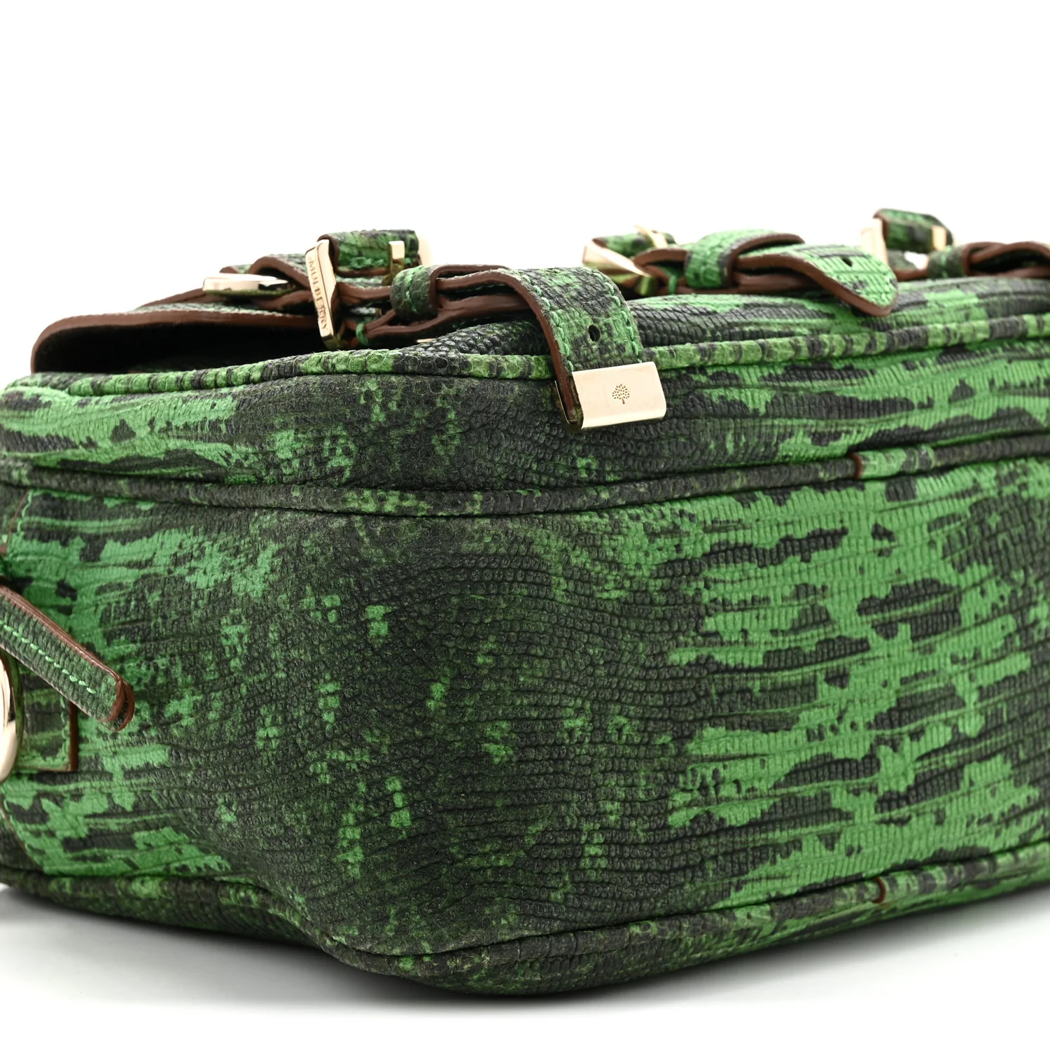 Lizard Print Camera Bag Grass Green - Top Club