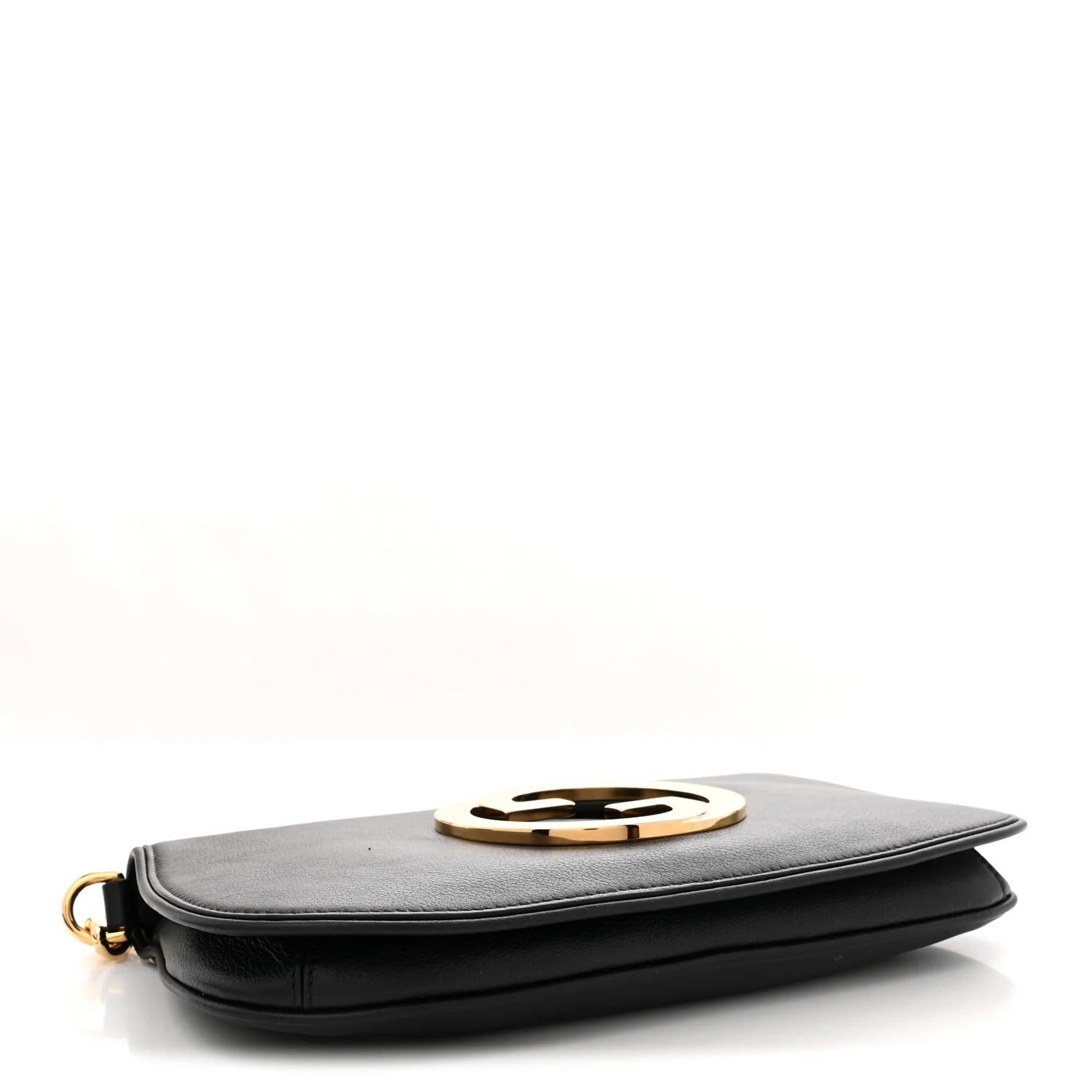 Roxy Calfskin Blondie Chain Shoulder Flap Bag Black - Top Club