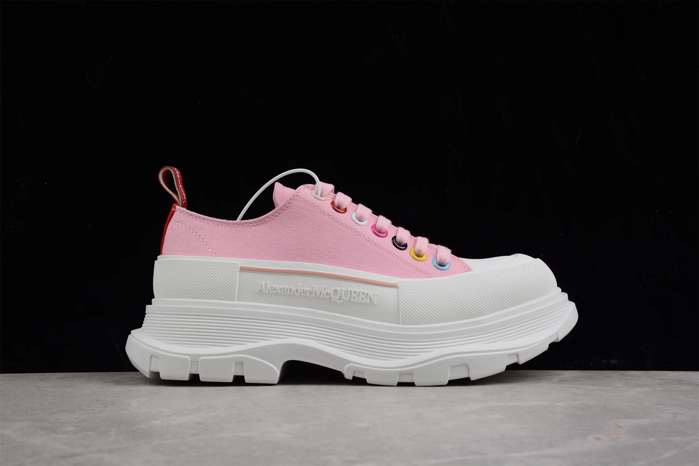 Alexander McQueen Tread Slick Low Lace-Up in Pink (Women's) - Sneaker Replica Workshop