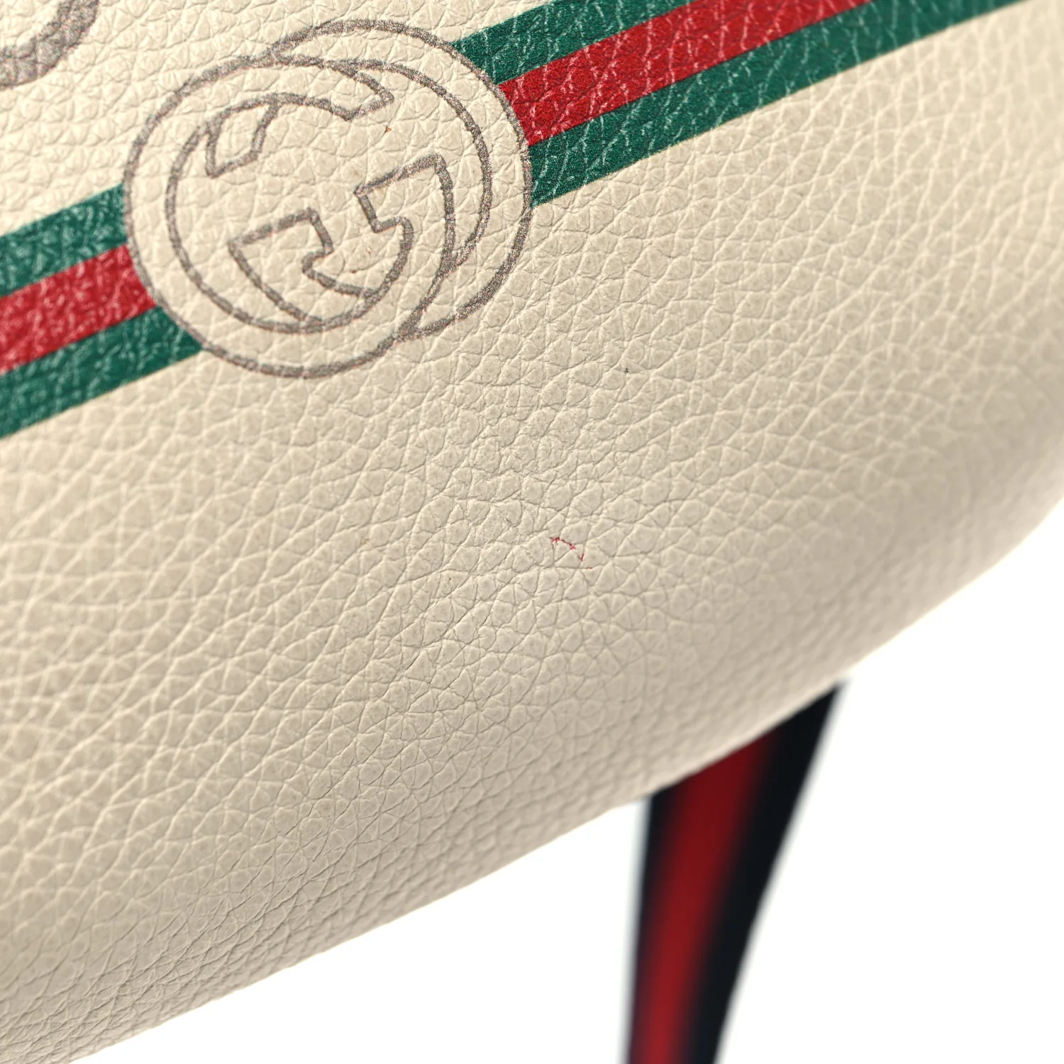 Grained Calfskin Small Logo Belt Bag White - Top Club