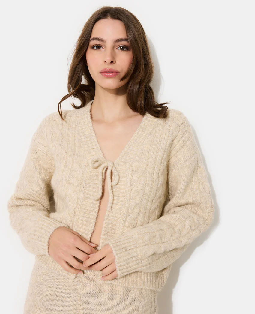 Pimkie Gilet en maille torsadée avec nouette