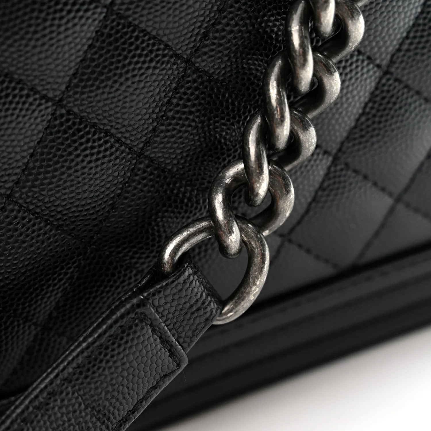 Caviar Quilted New Medium Boy Flap Black - Top Club