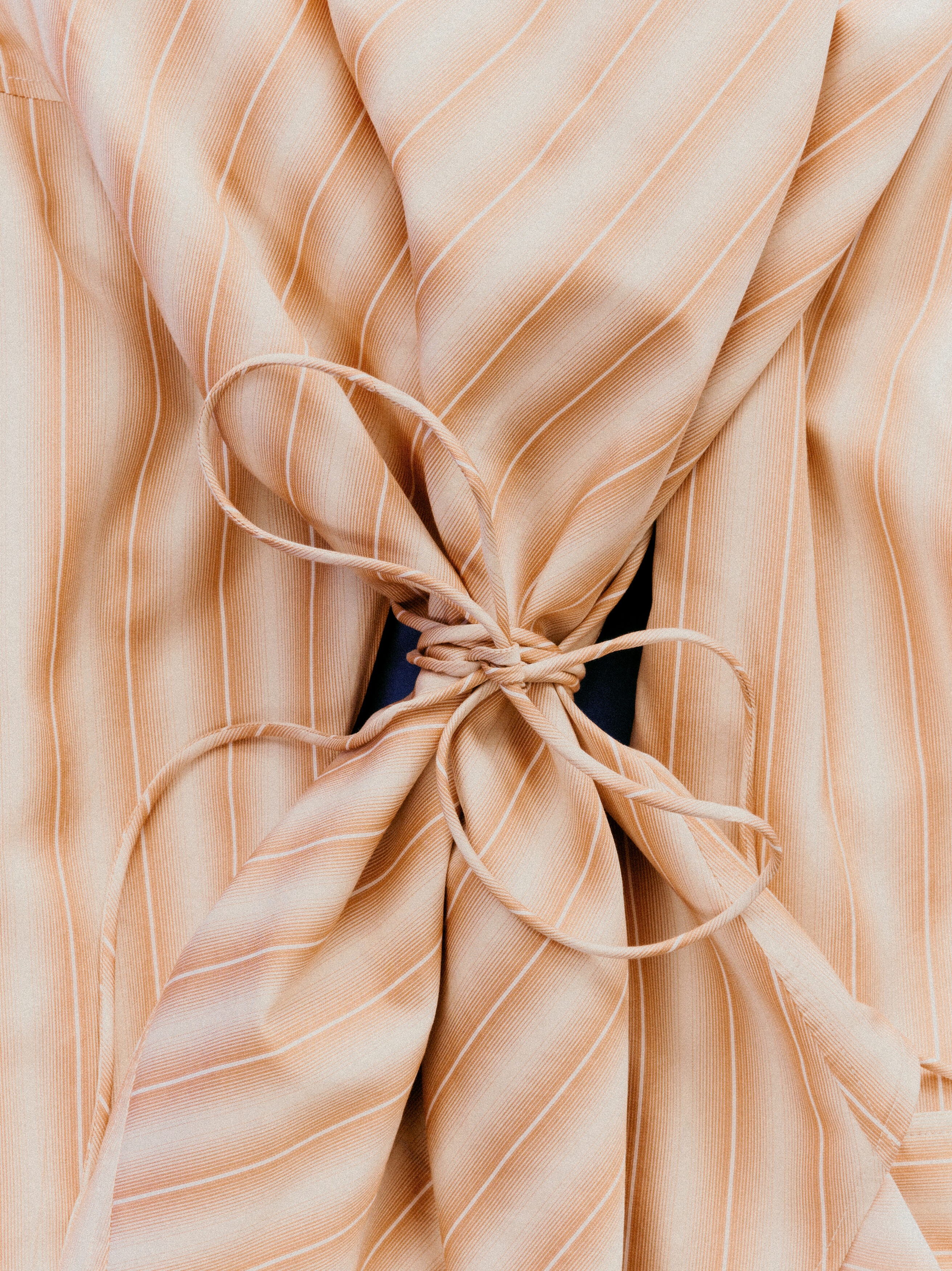 & Other Stories STRIPED COWL-NECK BLOUSE