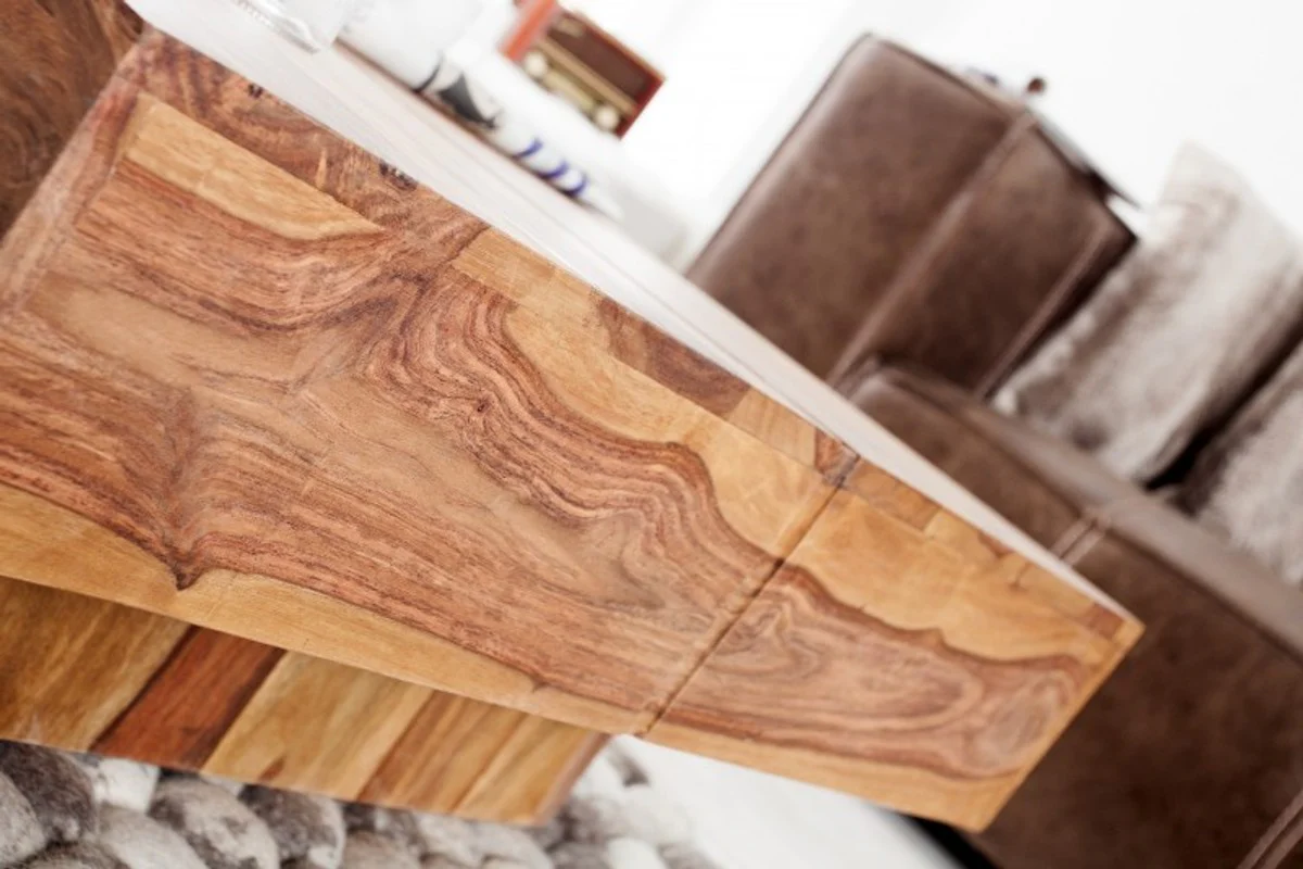 Designer solid wood coffee table natural 80 x 30 cm - salon living room table