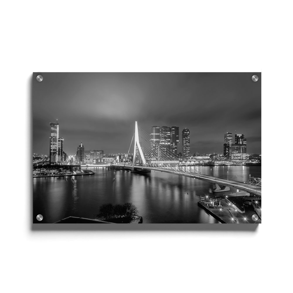 Walljar plexiglas schilderij - Rotterdam Skyline II Plexiglas schilderij - 150 x 225 cm