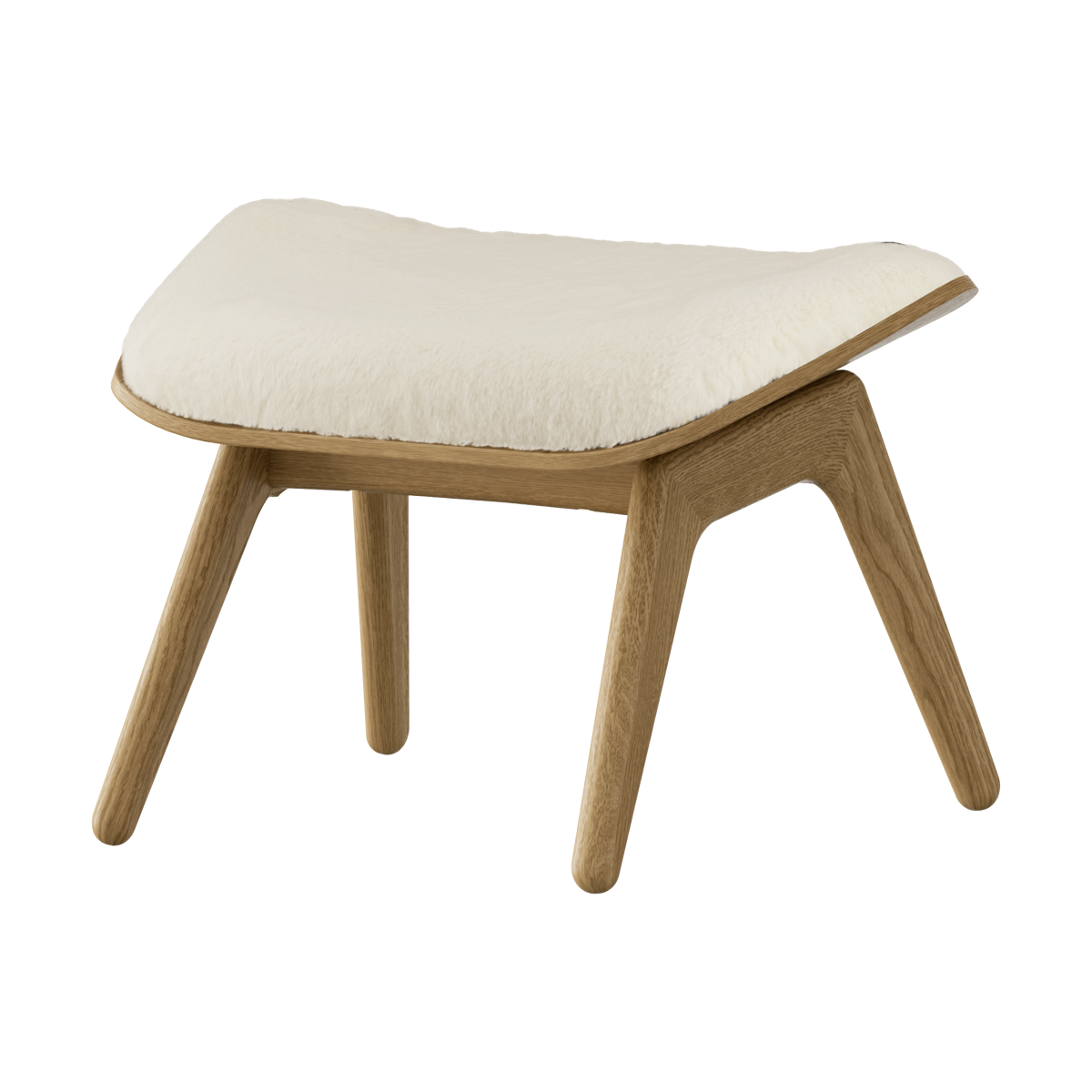 Ottoman houten voetenbank The Reader - naturel eiken Teddy White