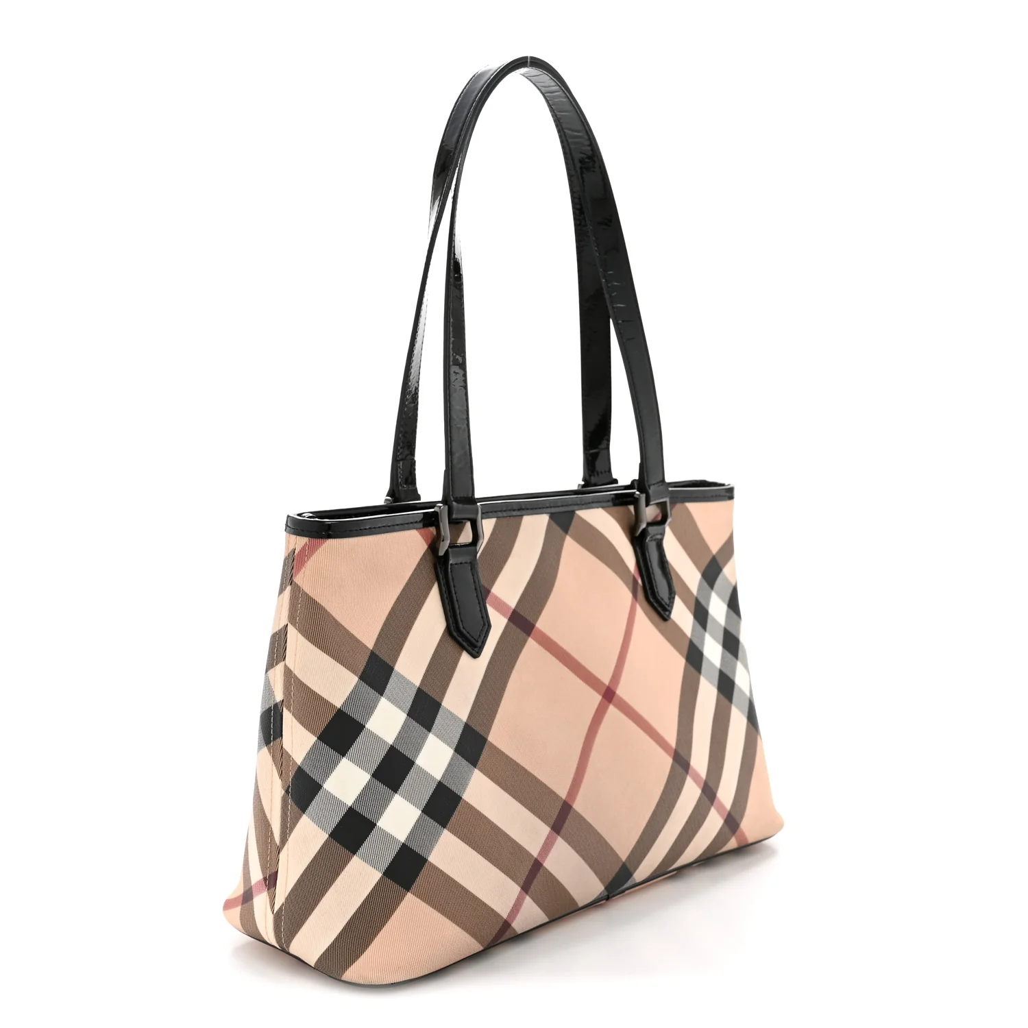 Supernova Check Small Nickie Tote Black - Top Club
