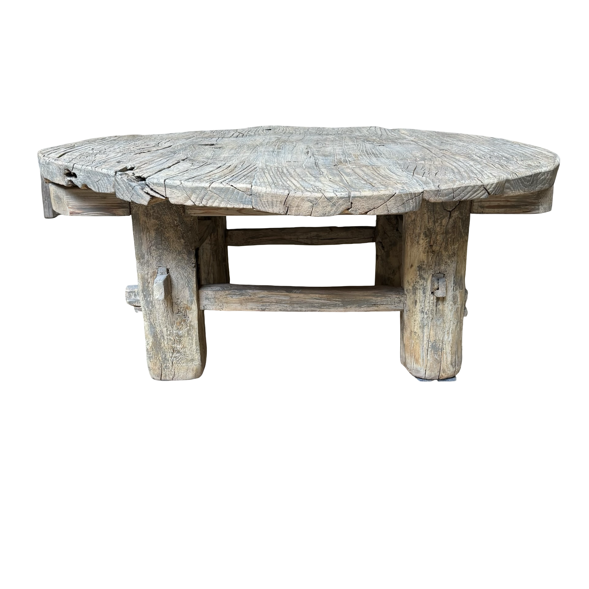 Salontafel rond naturel finish uniek